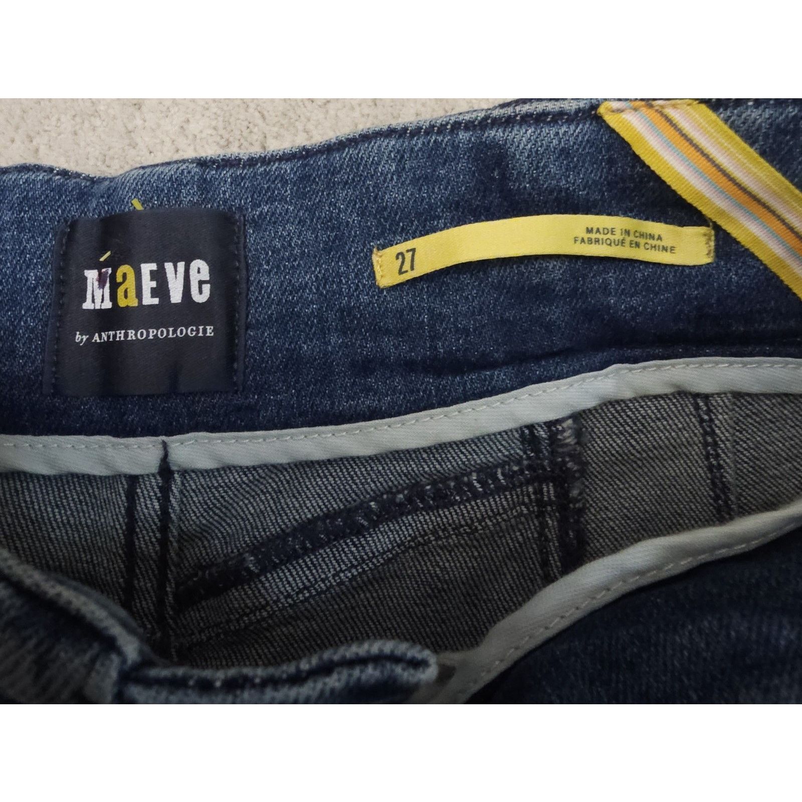Anthropologie Anthropologie x Maeve High-Rise Front Flap Pockets Straight Size 27" / US 4 / IT 40 - 7 Thumbnail