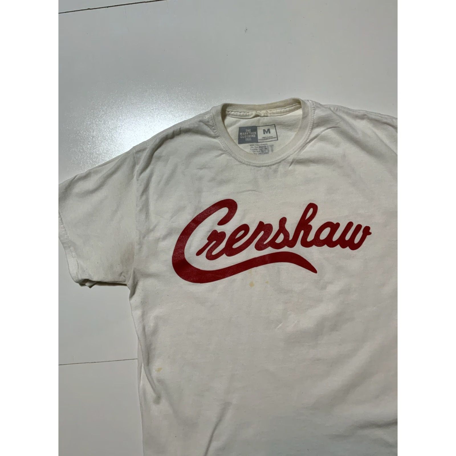 Vintage VINTAGE The Marathon Clothing Crenshaw Nipsey Hussle White/Red Crew S/S T-Shirt Sz. M Mens T-Shirt White Crew Neck 40" Chest 28" Length Size US M / EU 48-50 / 2 - 3 Thumbnail