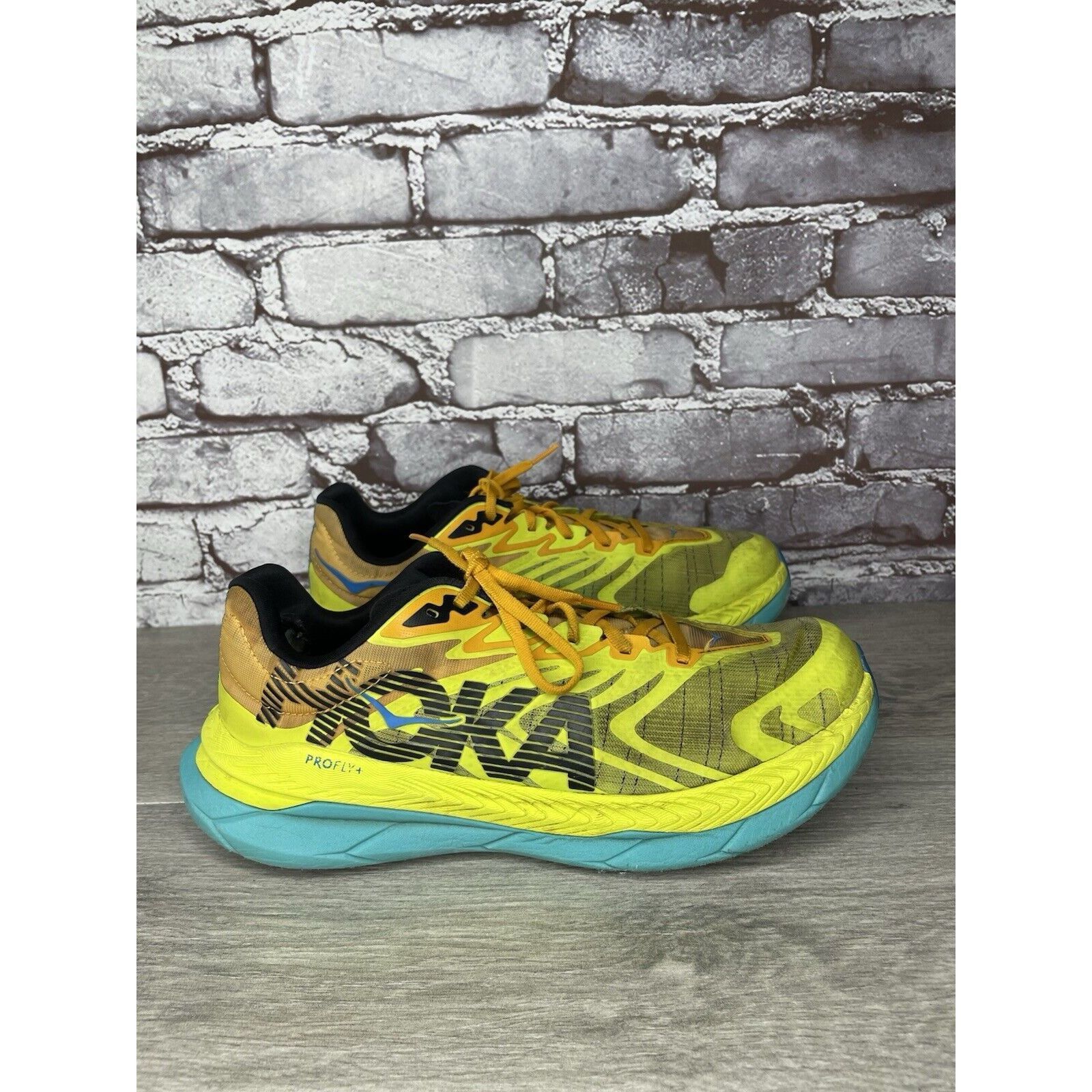 Hoka Hoka Tecton X2 Carbon Plate Yellow Synthetic Orange Lace Blu Size US 8.5 / EU 41-42 - 14 Thumbnail