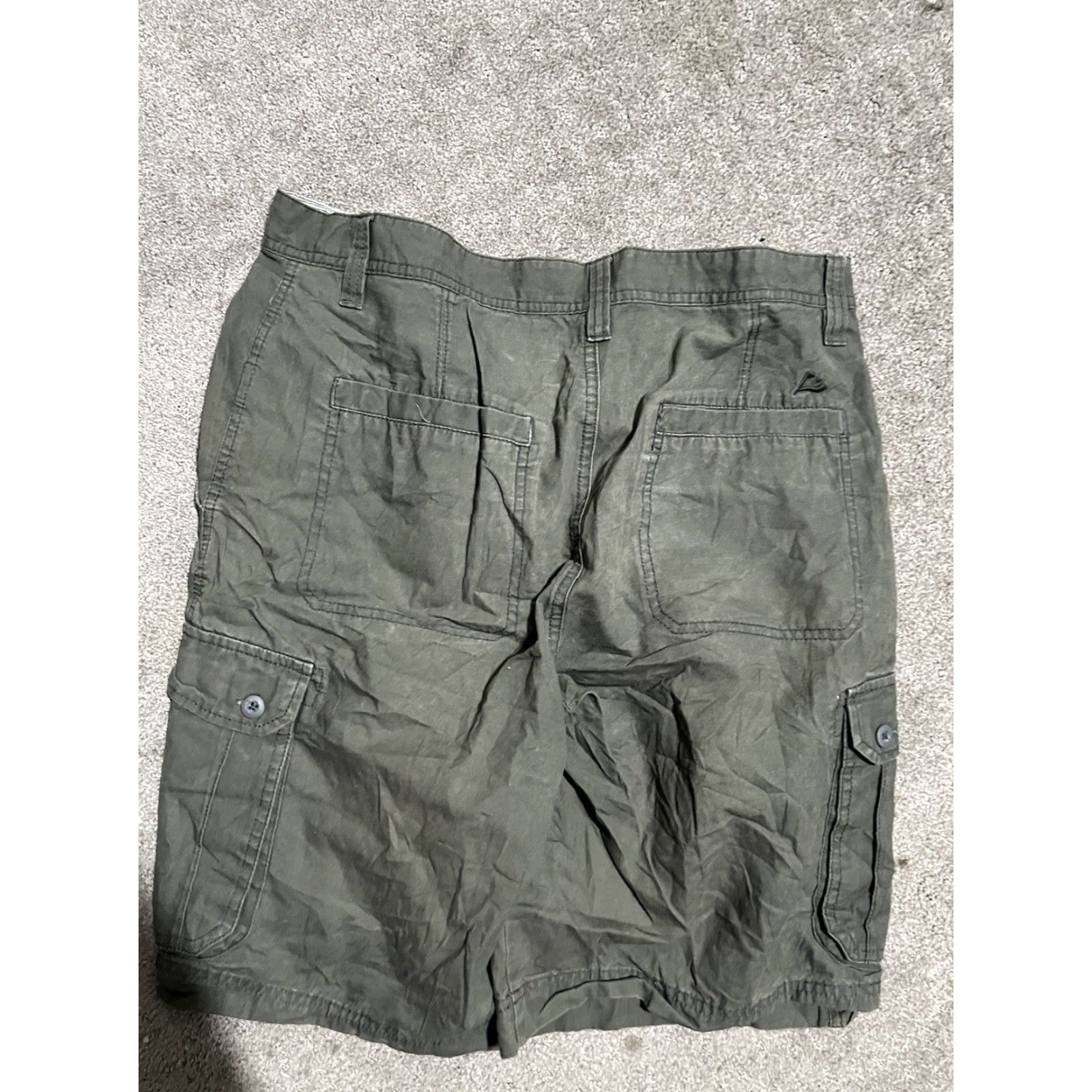 Vintage Alpine Design Shorts Men 34 Green Cargo Short Outdoor Hiking Camping Lightweight Breathable Pockets Nylon Polyester Regular Modern Size US 34 / EU 50 - 2 Thumbnail
