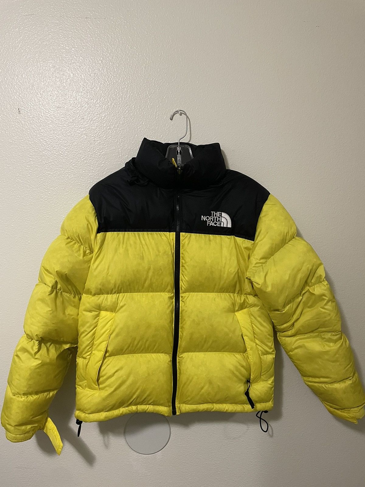 image of The North Face Yellow Nuptse Coat, Men's (Size XS)