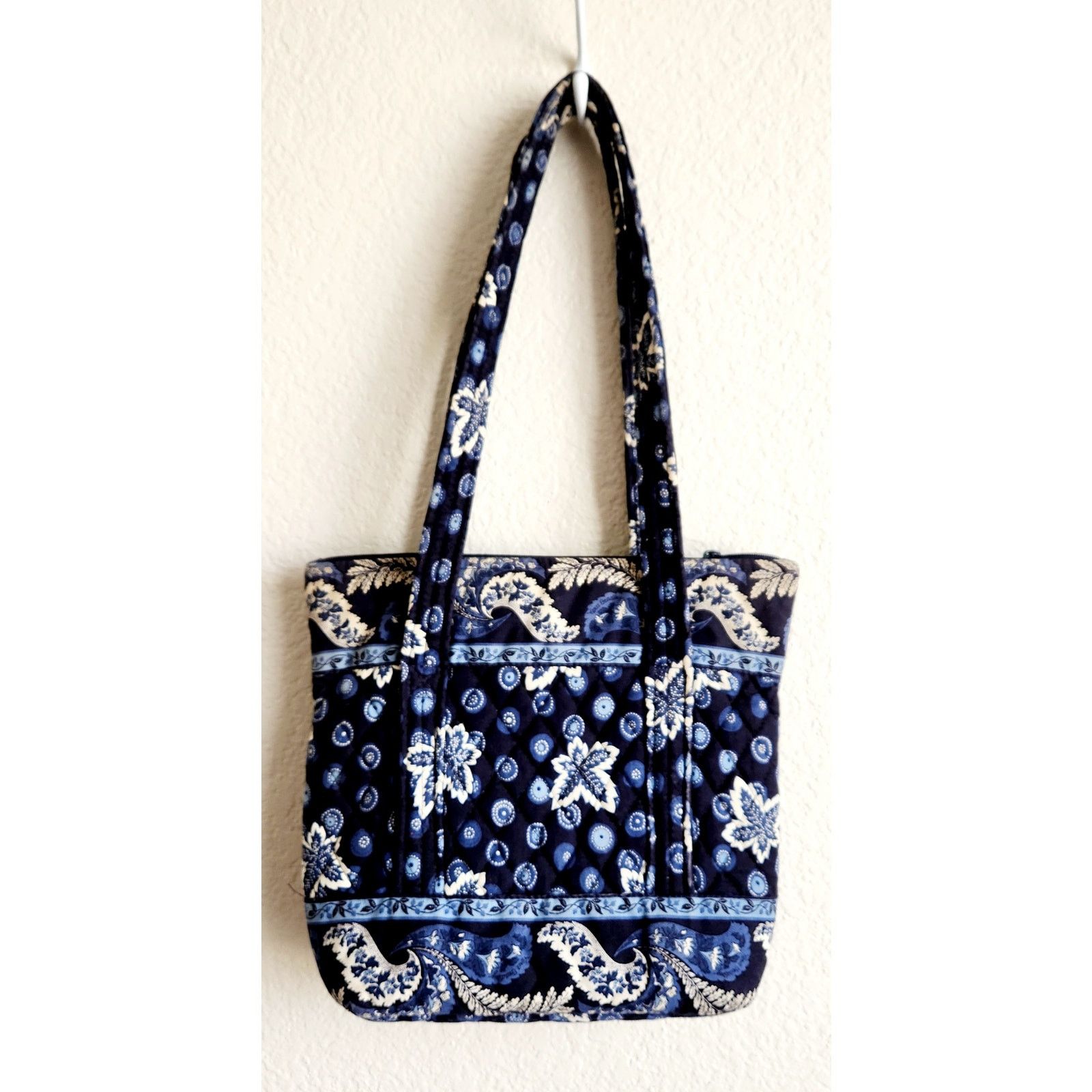Other Vera Bradley Blue Tan White Floral Double Strap Shoulder Bag Size ONE SIZE - 3 Thumbnail