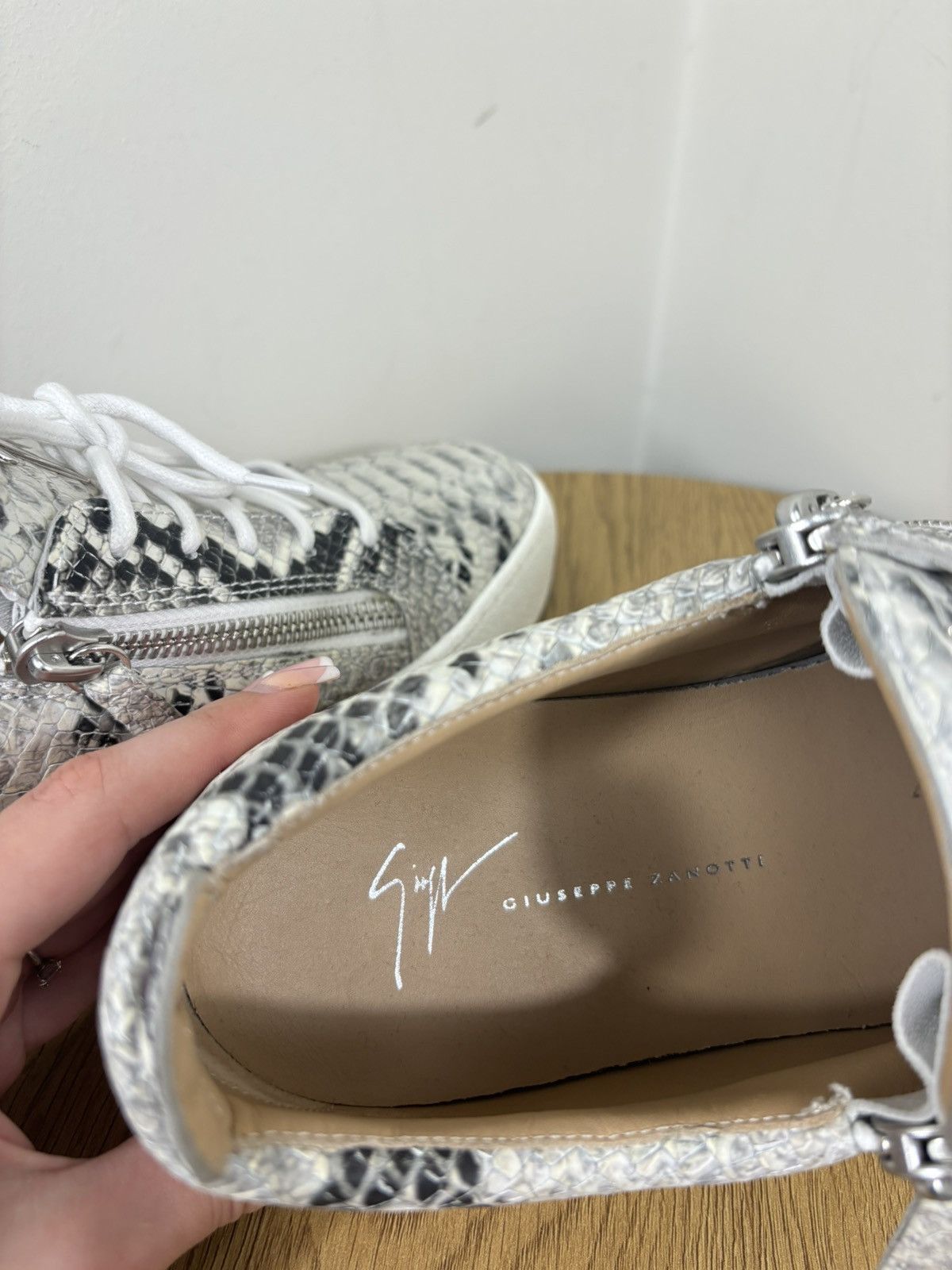 Giuseppe Zanotti Giuseppe Zanotti May London Roccia Snakeskin Sneakers Shoes Size US 9 / EU 42 - 16 Thumbnail