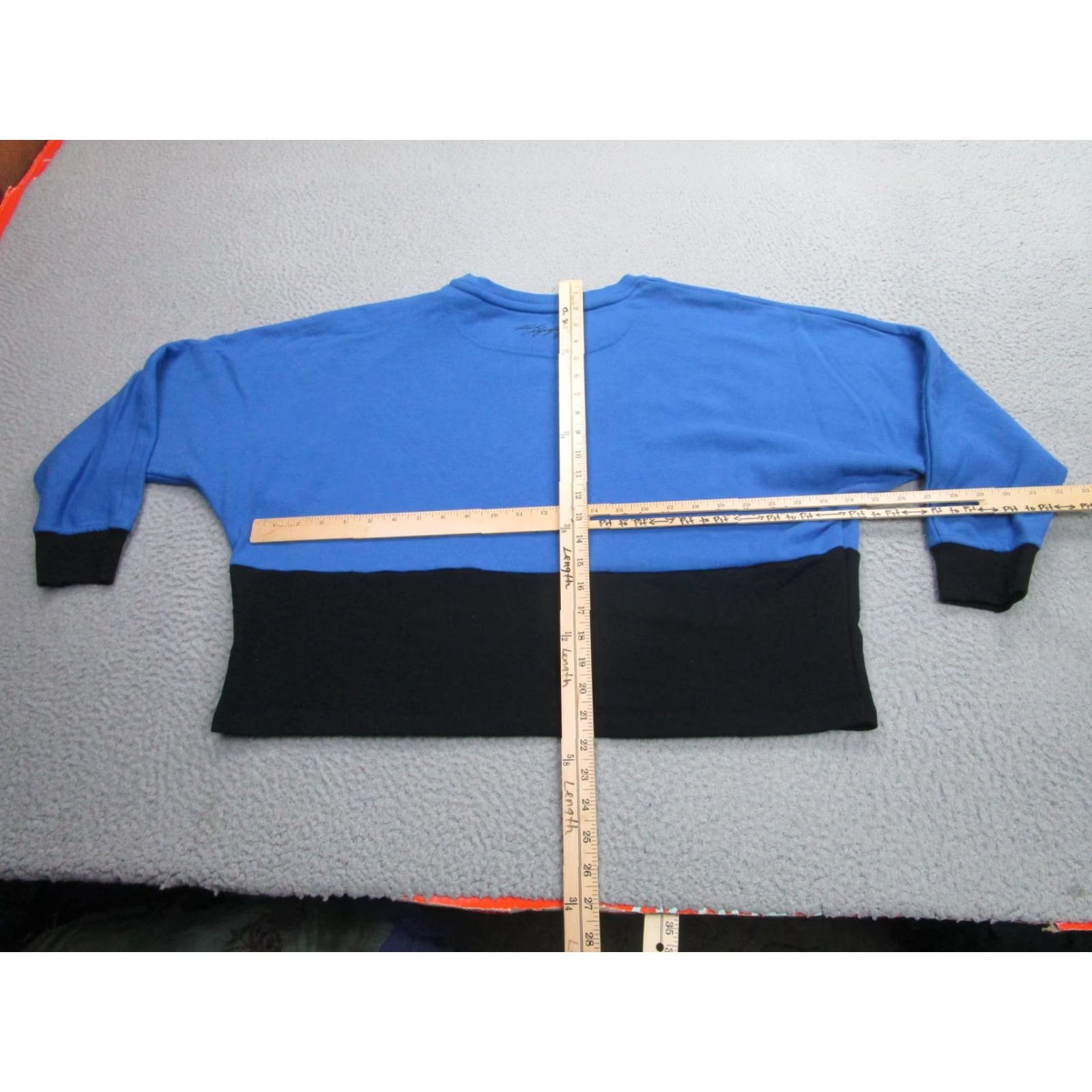 Karl Lagerfeld Karl Lagerfeld Paris Sweatshirt Womens Medium Blue Black Bold Logo Pullover Size M / US 6-8 / IT 42-44 - 7 Thumbnail
