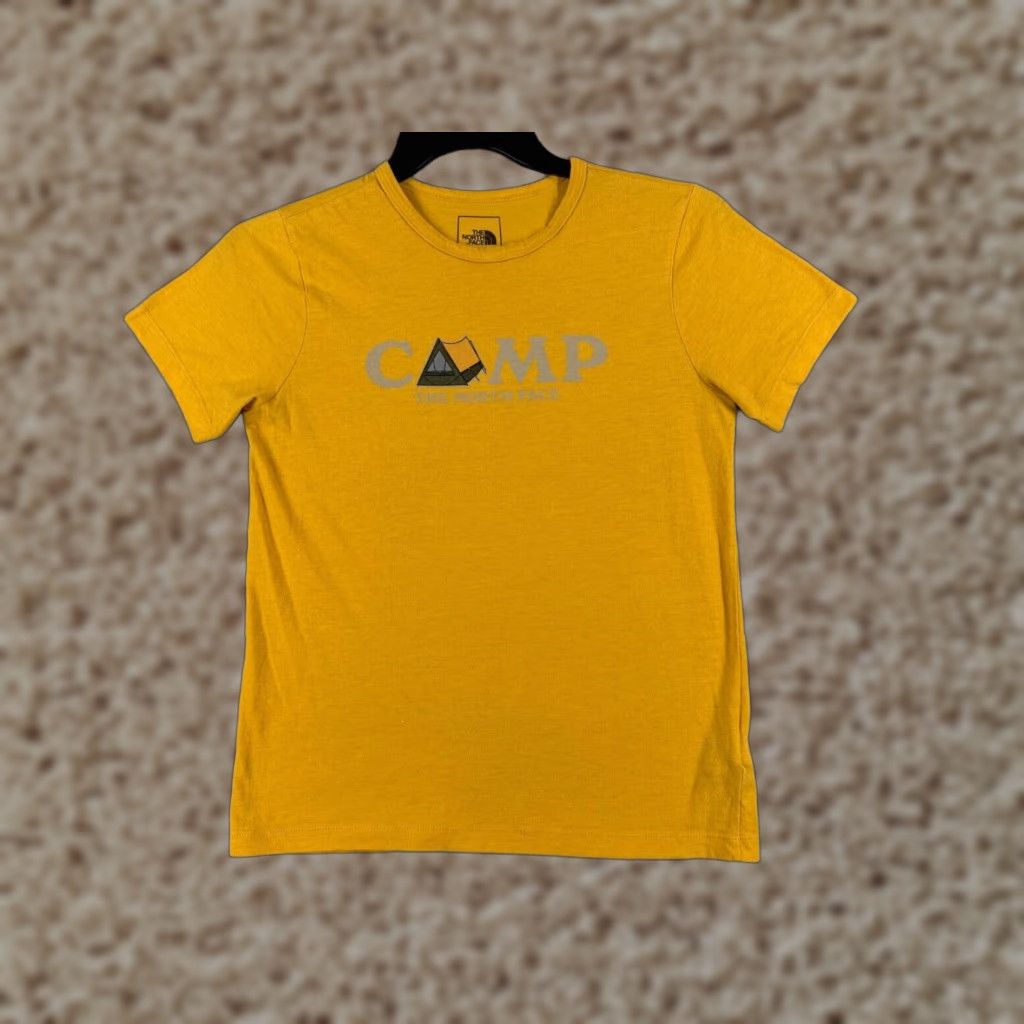 The North Face VINTAGE The North Face Shirt Women S Yellow CAMP Short Sleeve Crew Cotton READ Size S / US 4 / IT 40 - 1 Thumbnail