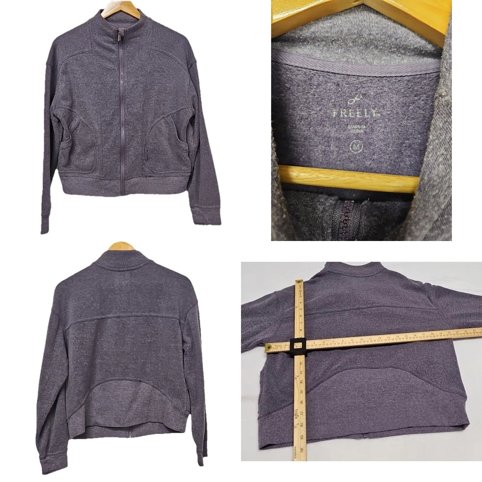 Vintage Freely Women’s Medium Zip Up Jacket Athleisure Burgundy & Gray Set of 2 Jacket Womens M Burgundy & Gray Zip Up Size M / US 6-8 / IT 42-44 - 8 Thumbnail