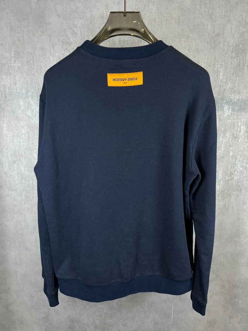 Louis Vuitton Louis Vuitton Dark Blue Lianliankan Sweatshirt Size US M / EU 48-50 / 2 - 2 Thumbnail
