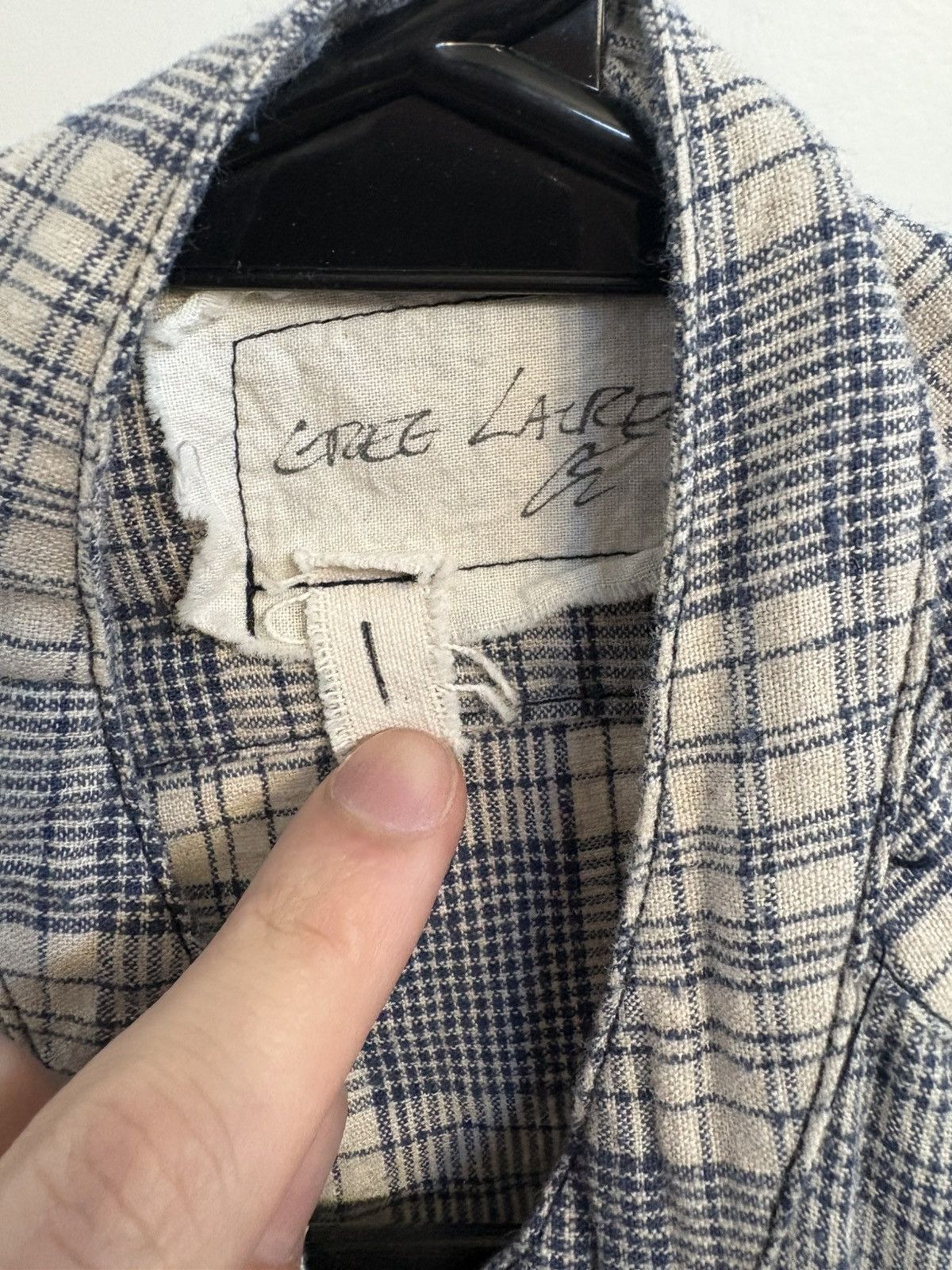 Greg Lauren Greg Lauren 50/50 Ivory Homesfun Flannel Plaid Size US S / EU 44-46 / 1 - 2 Thumbnail