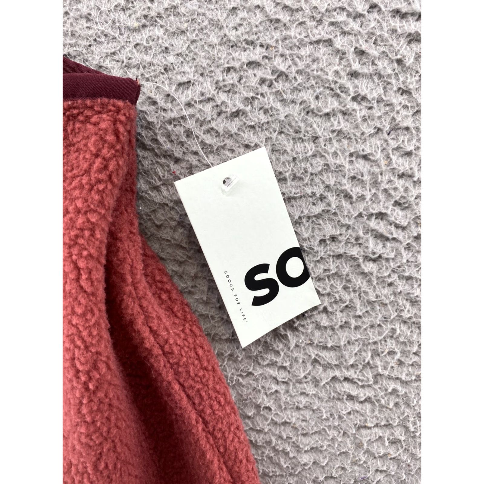 Alife SO Goods For Life Women's Cozy Fleece Full Zip Vest XL Red, Vest, Women, Fleece, Zip, Casual, Fall Winter, Shirt? Size XL / US 12-14 / IT 48-50 - 2 Thumbnail