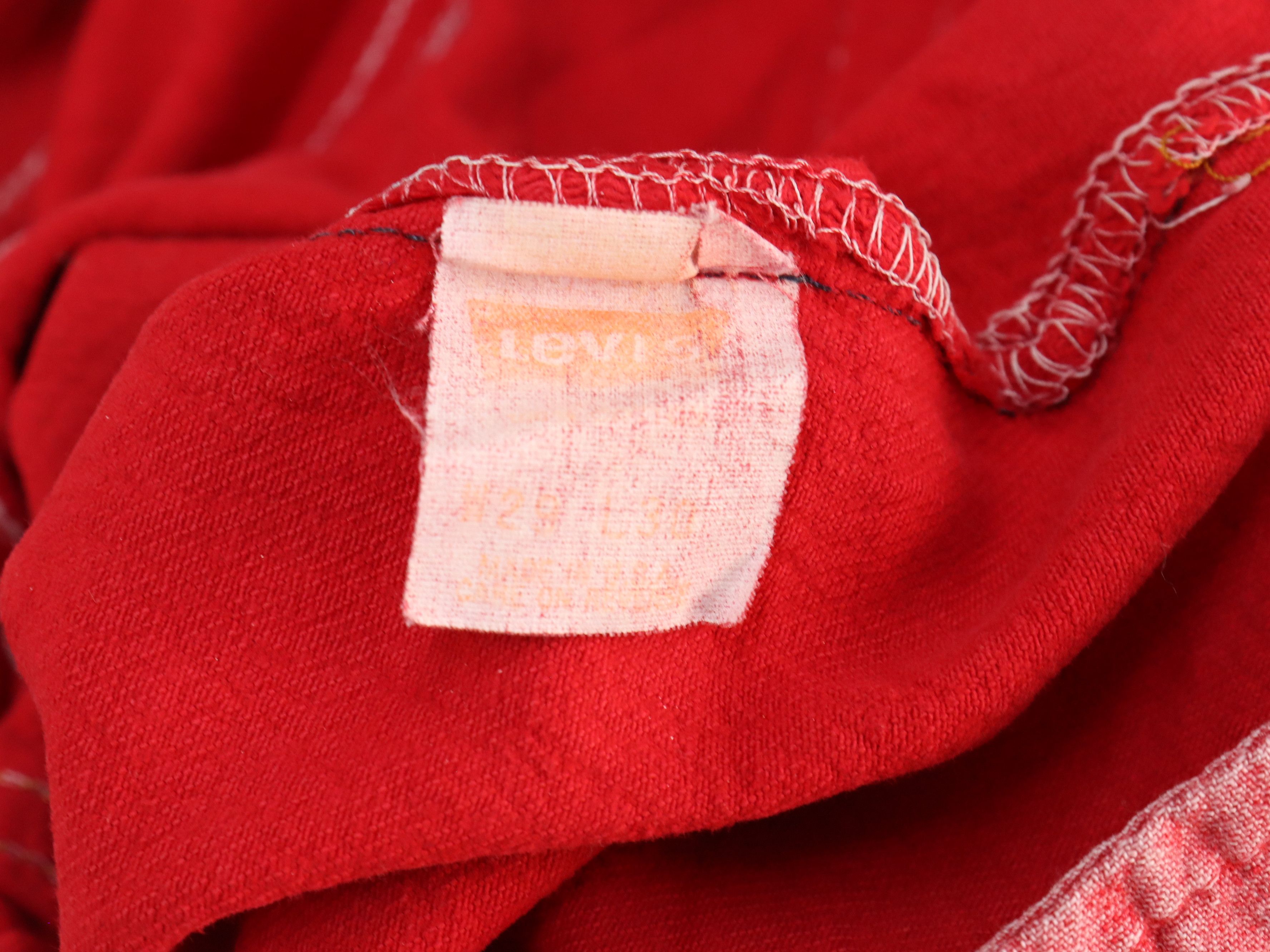 Levi's × Vintage Vtg. Levis 501 Red Distressed Jeans MADE IN USA Size US 28 / EU 44 - 19 Thumbnail