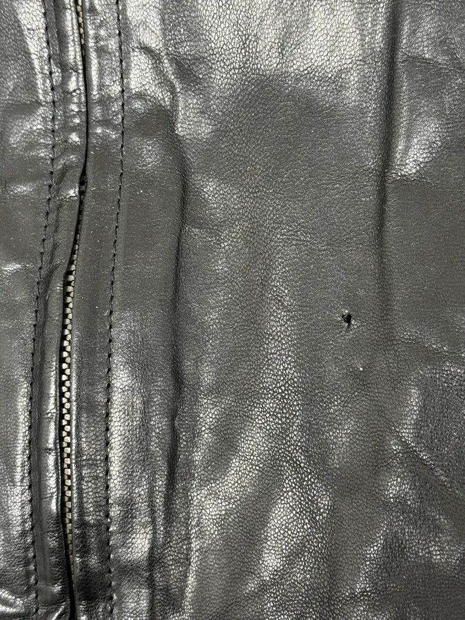 Vintage 2000s Archive Black Avant-Garde Leather Jacket Size US M / EU 48-50 / 2 - 10 Thumbnail