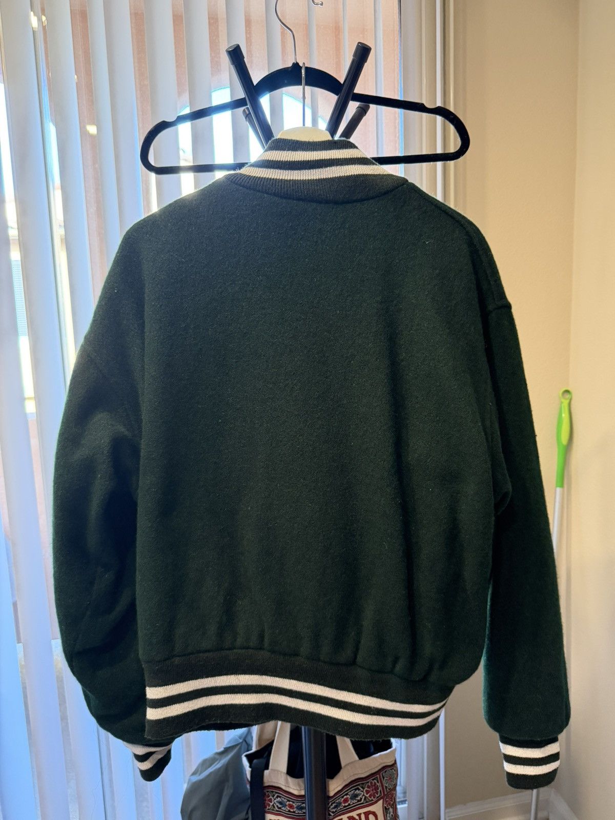 Vintage Vintage forest green varsity bomber jacket Size US M / EU 48-50 / 2 - 2 Thumbnail