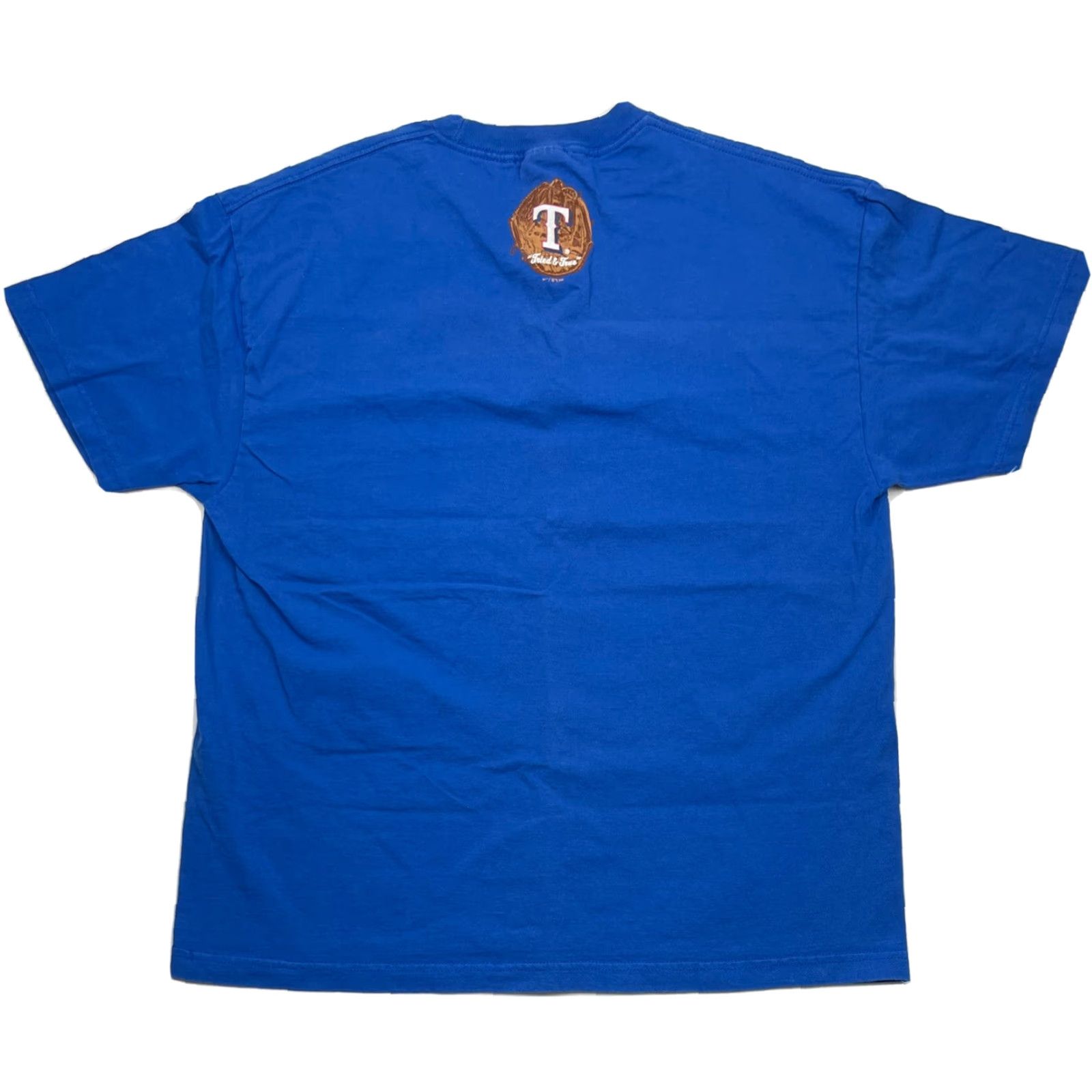 Nike VINTAGE Nike Mens T-Shirt MLB Texas Rangers Center Swoosh Crew Neck Short Sleeve Blue L Size US L / EU 52-54 / 3 - 4 Thumbnail