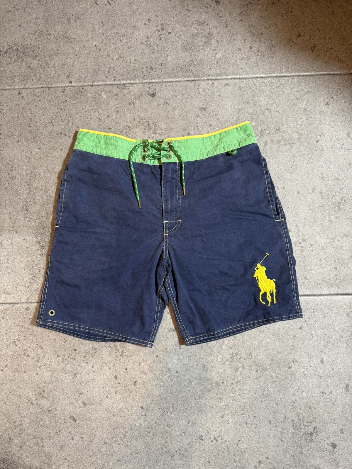 Polo Ralph Lauren × Vintage Vintage 90s Polo Ralph Lauren Swimming Shorts big logo Size US 30 / EU 46 - 1 Thumbnail