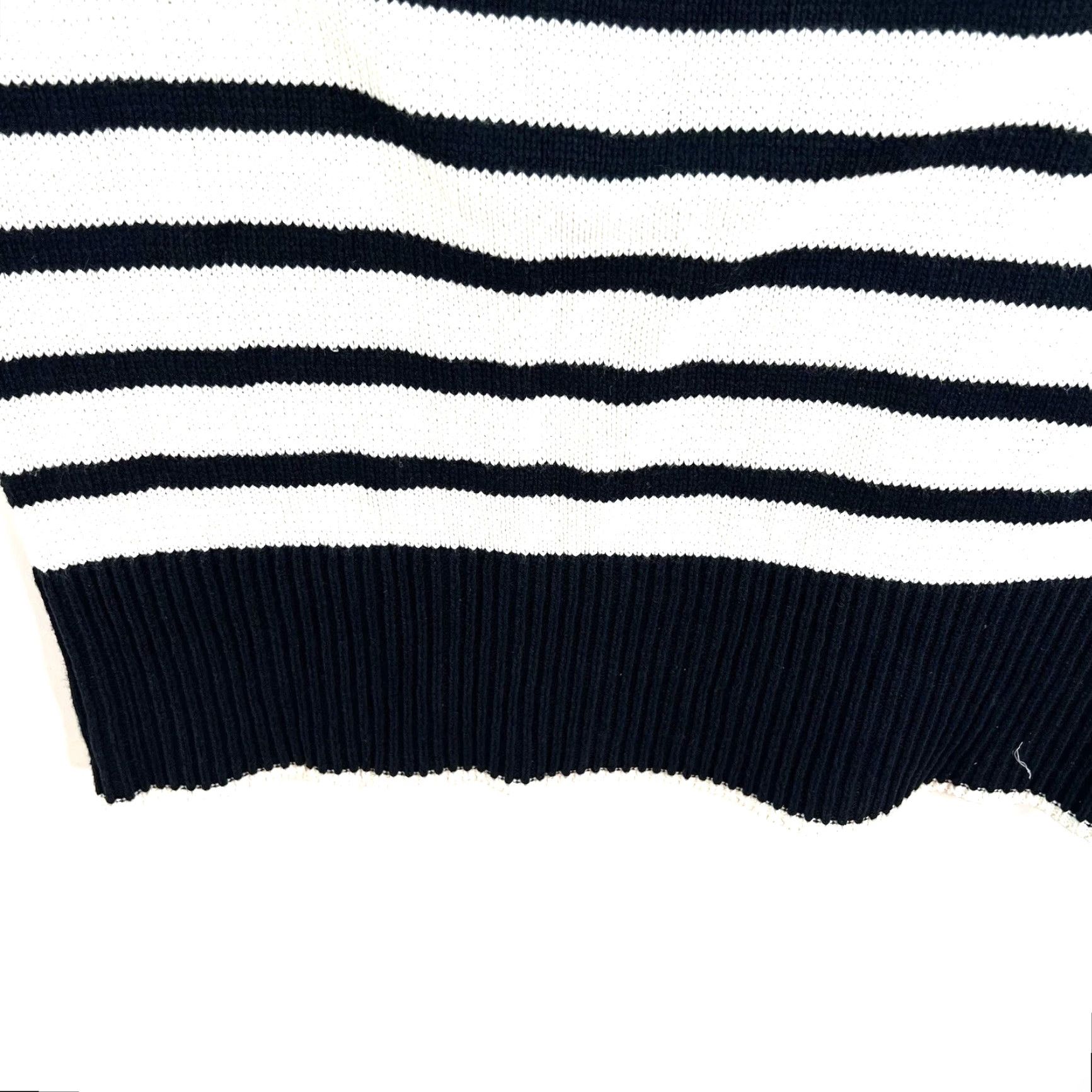 Vintage Blu Pepper Striped 1/4 Zip Collared Sweater Dress Womens Size S Black/White Size S / US 4 / IT 40 - 4 Thumbnail