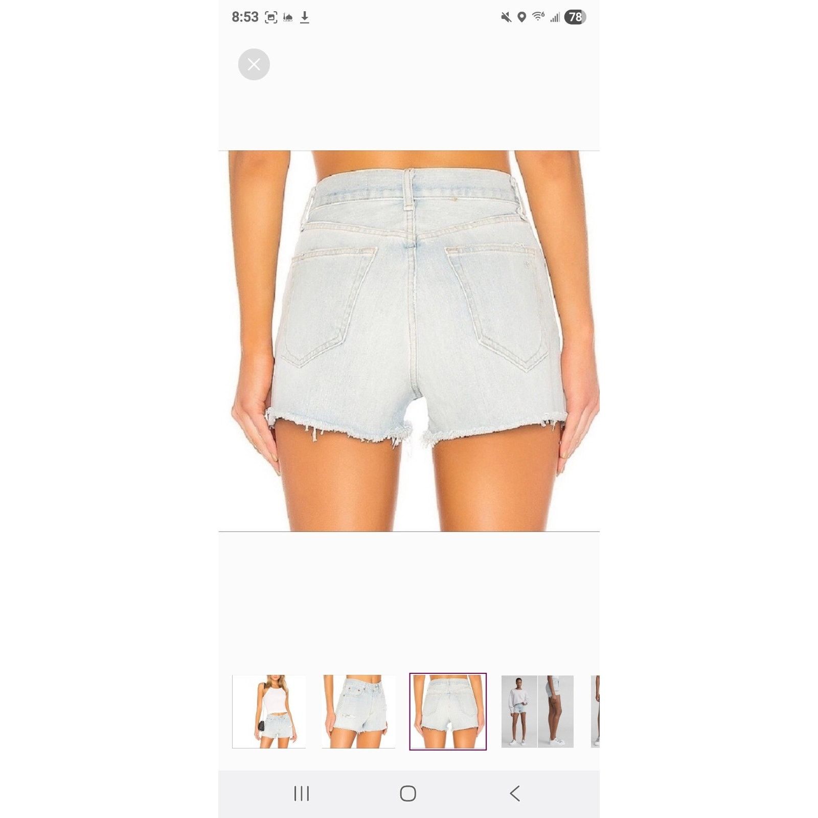 Rag & Bone Rag & Bone Womens Denim Justine Shorts Distressed Frayed Hem Size 25" / US 0 / IT 36 - 4 Thumbnail