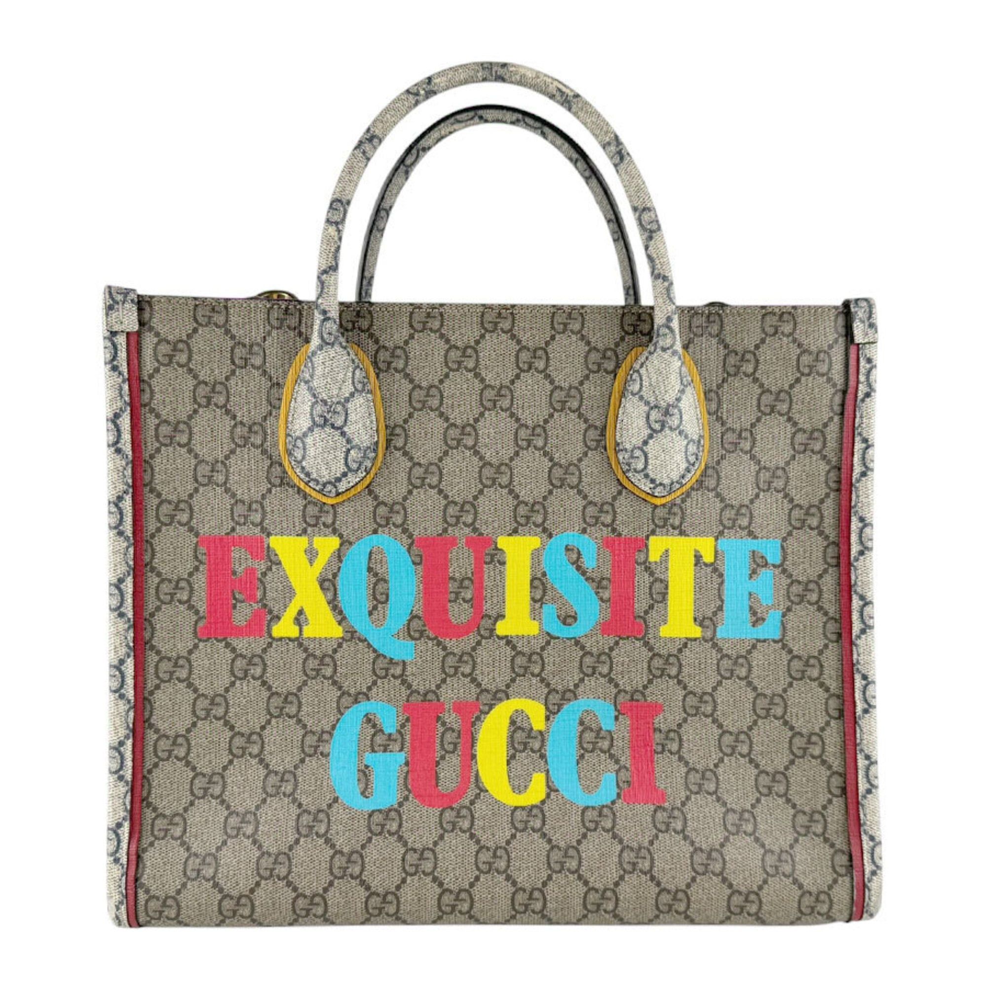 Gucci Gucci handbag/shoulder bag, GG Supreme canvas, brown, navy, gold, women's, 680956 z9596 Size ONE SIZE - 1 Thumbnail