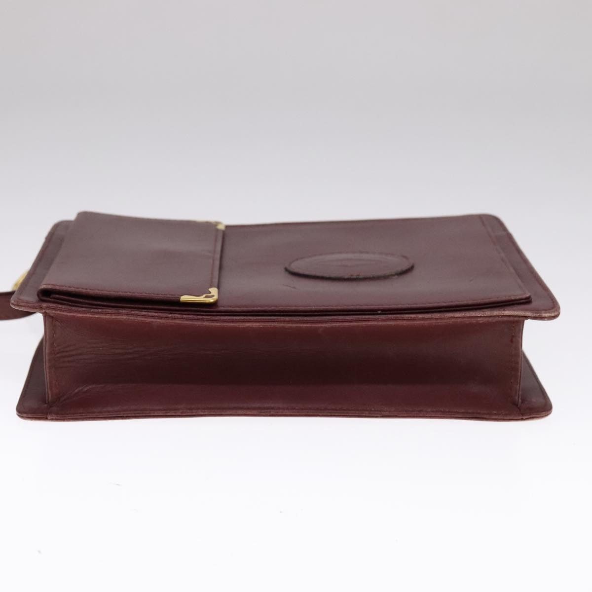 Cartier Cartier Clutch Bag Leather Wine Red Size ONE SIZE - 6 Thumbnail