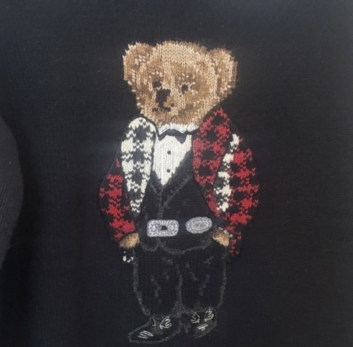 Polo Ralph Lauren Women's Polo by Ralph Lauren Black Sweater Tuxedo Polo Bear Size S / US 4 / IT 40 - 3 Thumbnail