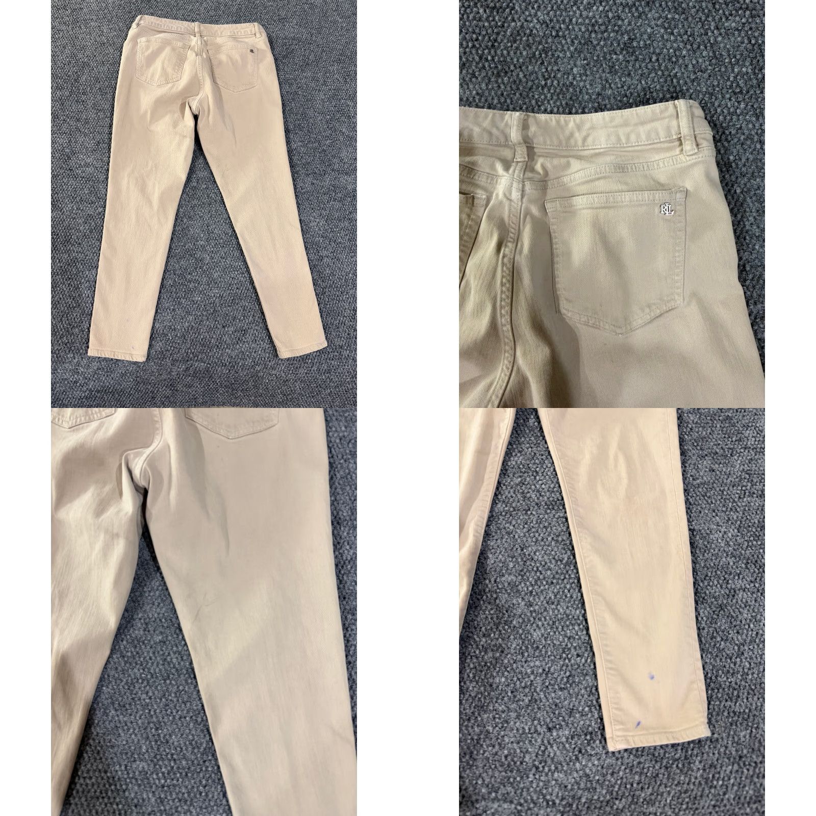 Ralph Lauren Lauren Ralph Lauren Jeans Womens 10 Beige Straight Leg Stretch Regular 5-Pocket Denim Vintage No Womens Size 32" / US 10 / IT 46 - 8 Thumbnail