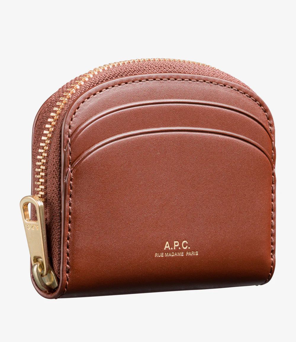 A.P.C. o1mle1125 Size: OS / Demi-Lune Mini Compact Wallet in Brown Size ONE SIZE - 3 Thumbnail