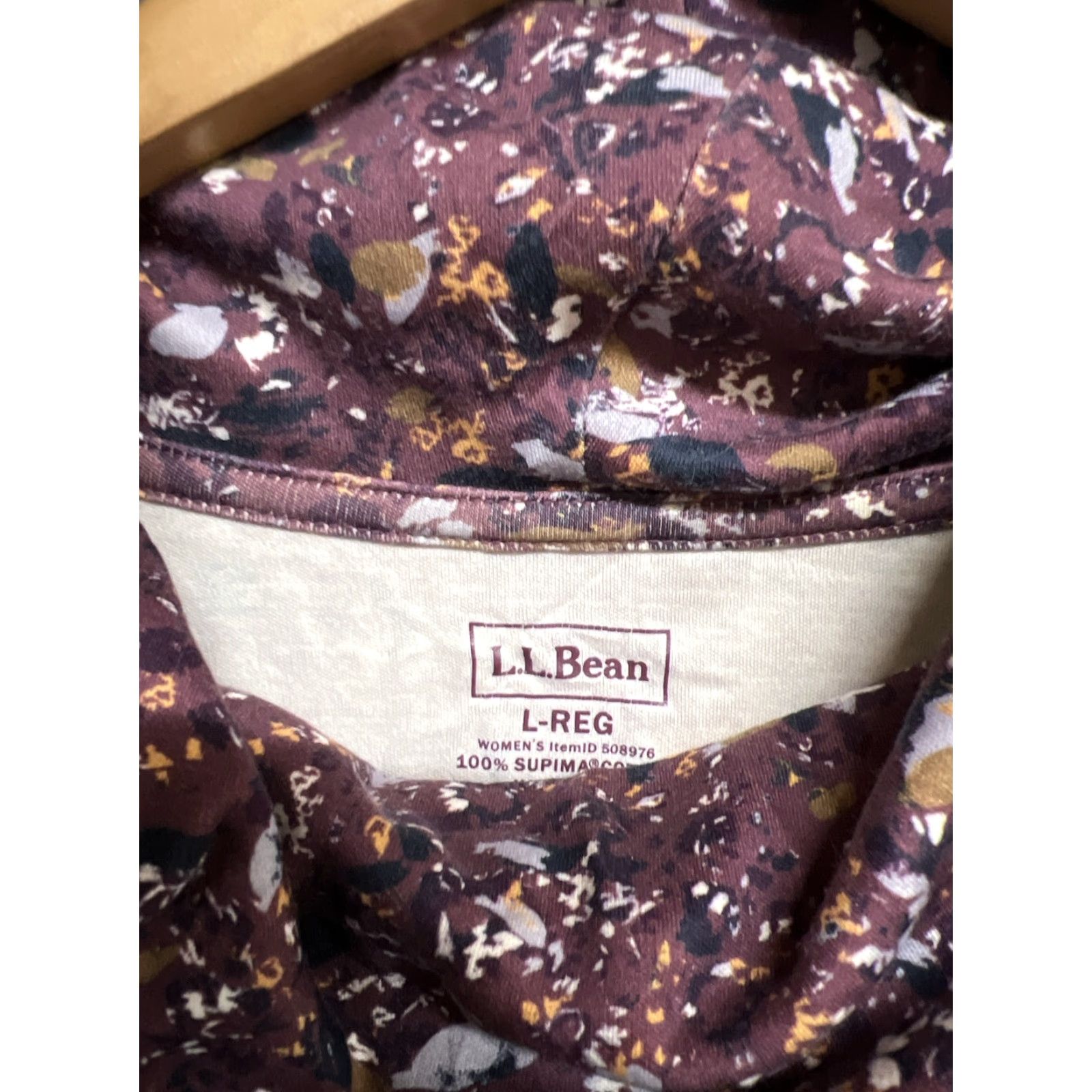 Vintage LL Bean Womens Long Sleeve Turtleneck Floral Pattern Red Size L Regular Shirt Mens Womens Girls Size L / US 10 / IT 46 - 3 Thumbnail