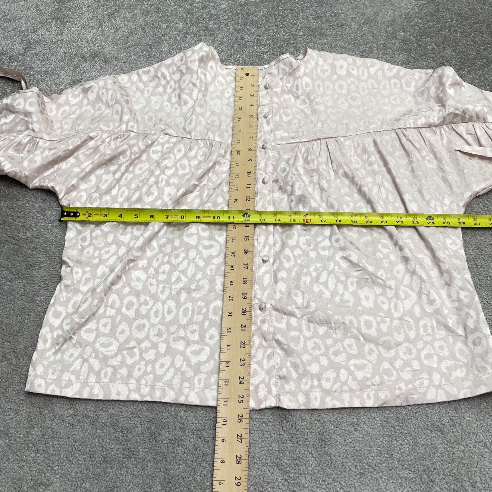 Pinko Unbranded Satin Blouse Womens Large pink Leopard Long Sleeve Button Down Casual Size L / US 10 / IT 46 - 7 Thumbnail