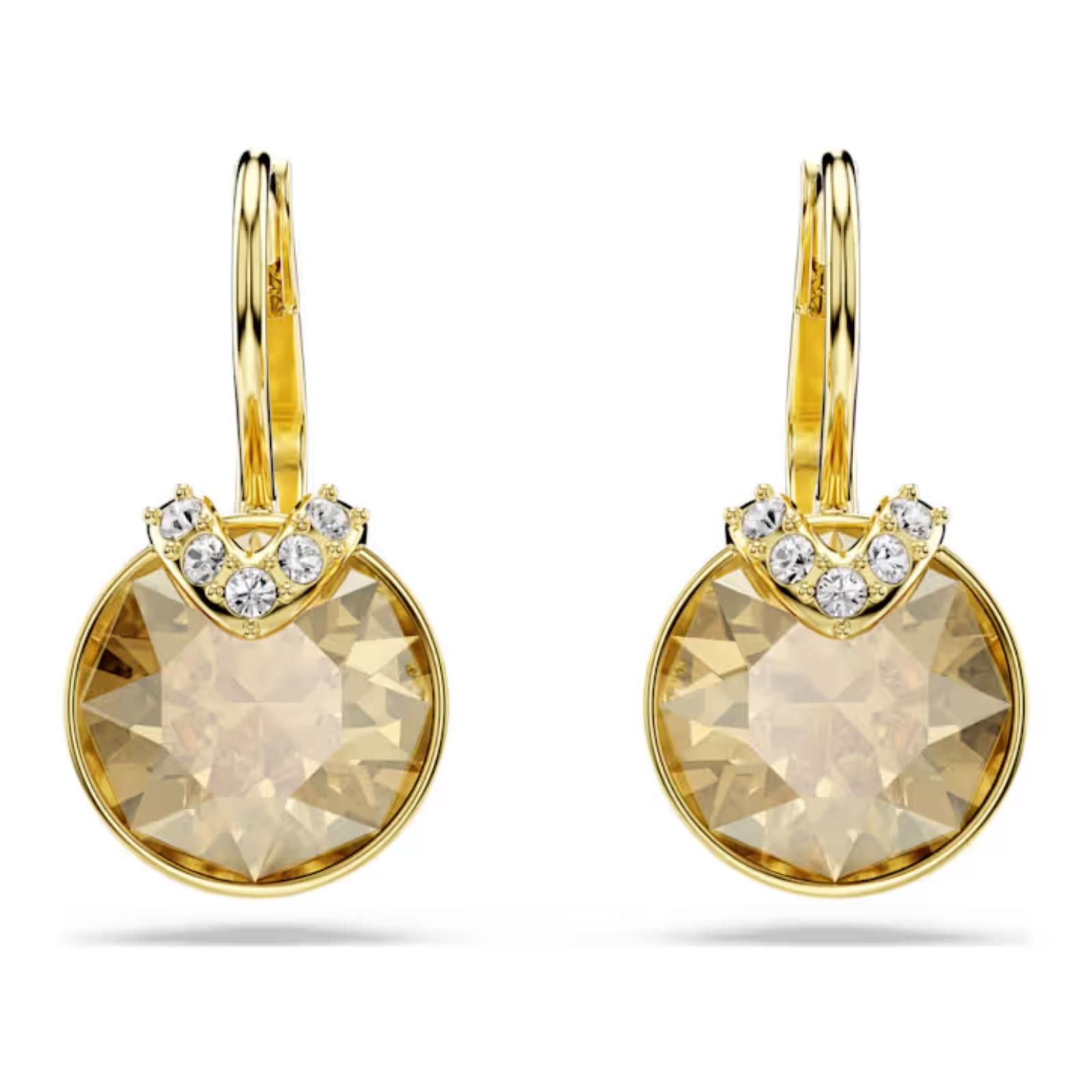 Swarovski Swarovski Bella V Drop Earrings – Round Cut Gold-Tone Plated Size ONE SIZE - 3 Thumbnail