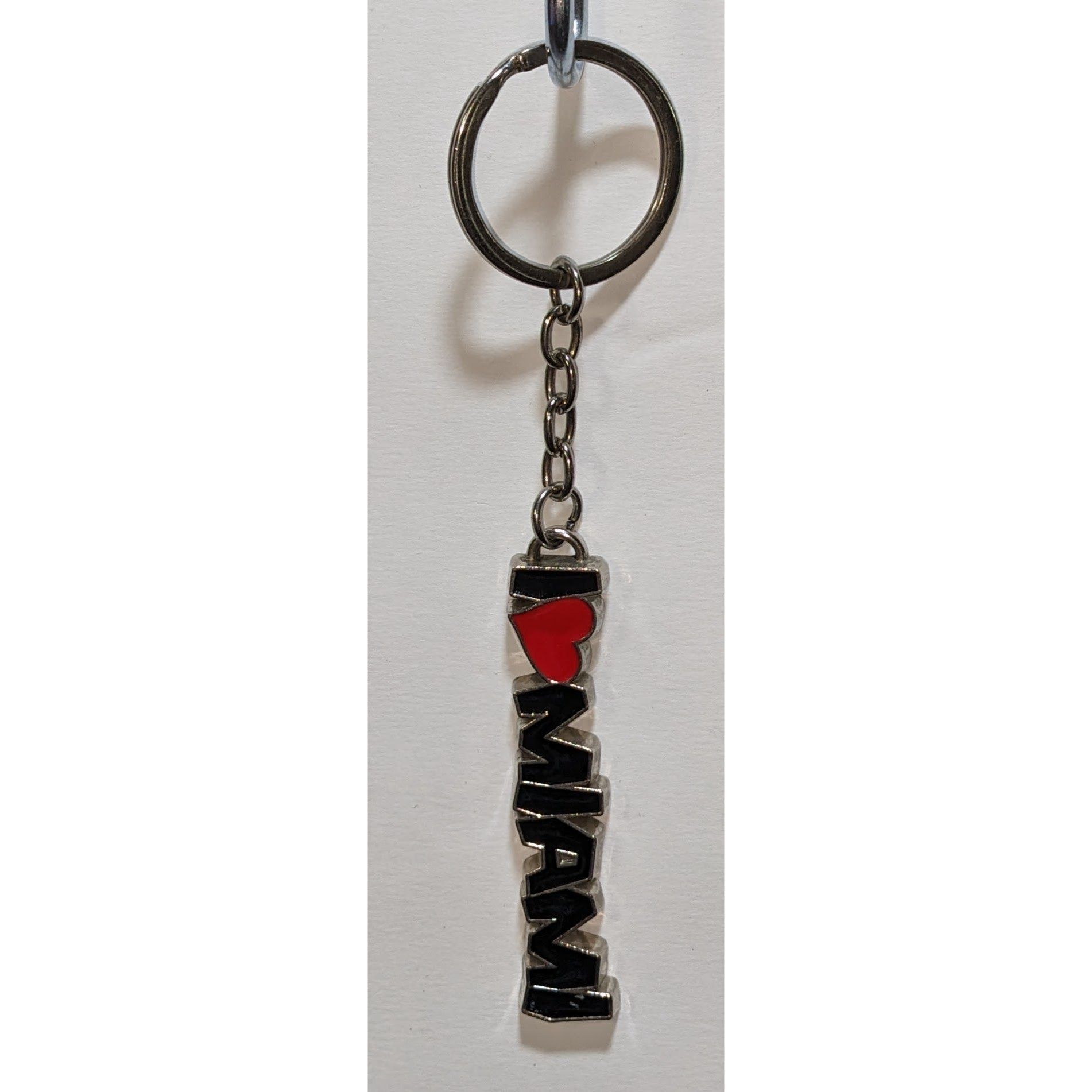 Other I Love Miami Keychain Red Heart & Black Text Silver-Tone Met Size ONE SIZE - 2 Thumbnail