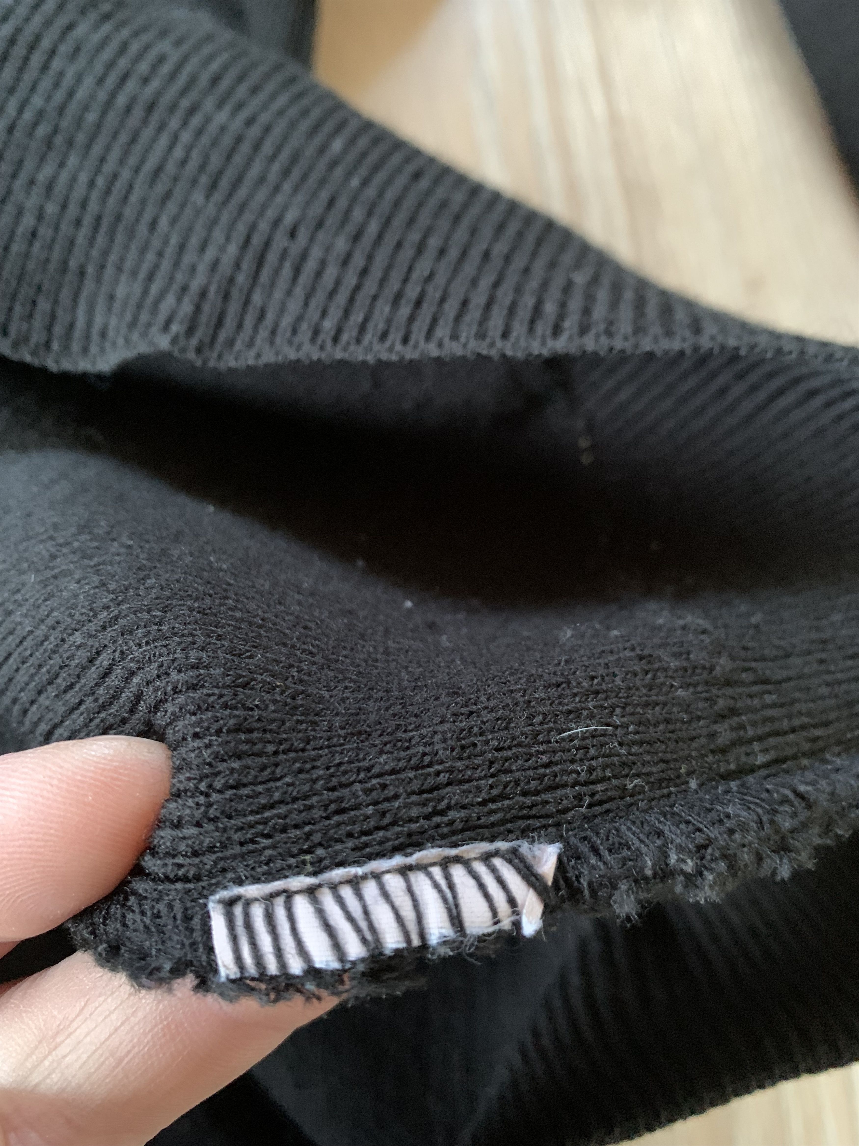 Vintage Beery Collection Black Combined Sweatshirt Leather Wool Size US L / EU 52-54 / 3 - 8 Thumbnail