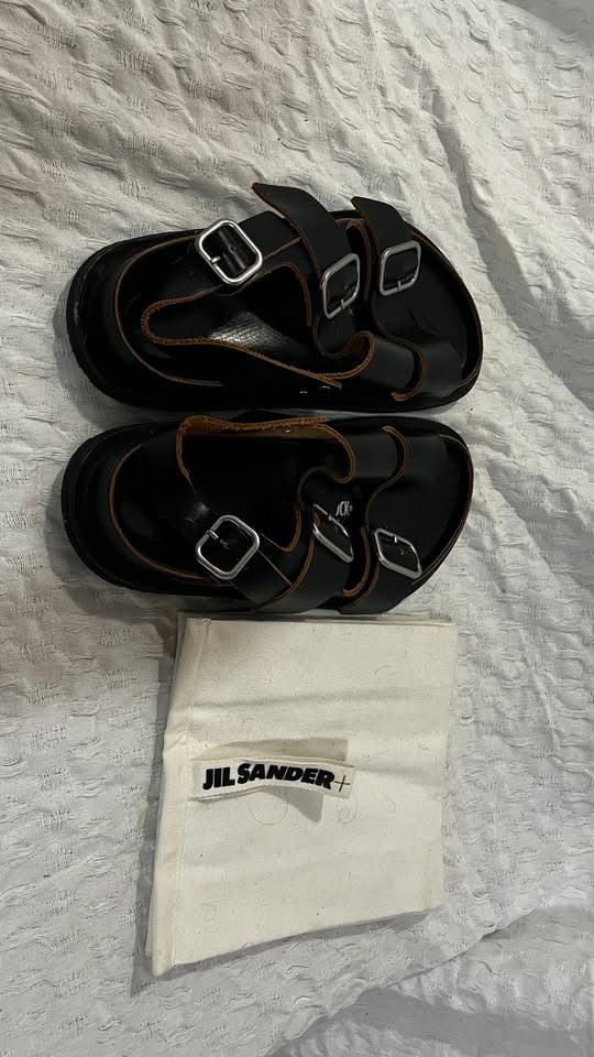 Birkenstock × Jil Sander Birkenstock Jil Sander Milano Black Leather Size US 9.5 / EU 42-43 - 2 Thumbnail