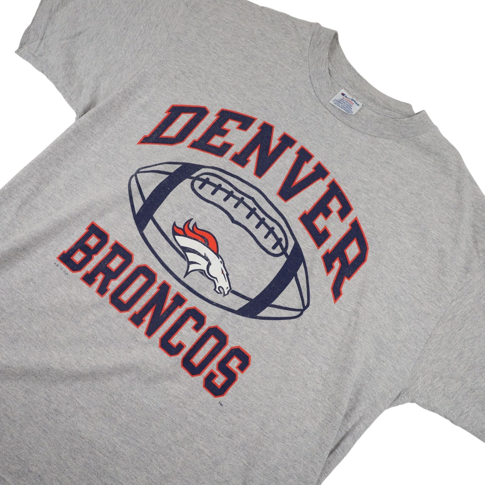 Champion × NFL × Vintage Vintage 90s Champion Denver Broncos Graphic T Shirt Size US XL / EU 56 / 4 - 2 Thumbnail