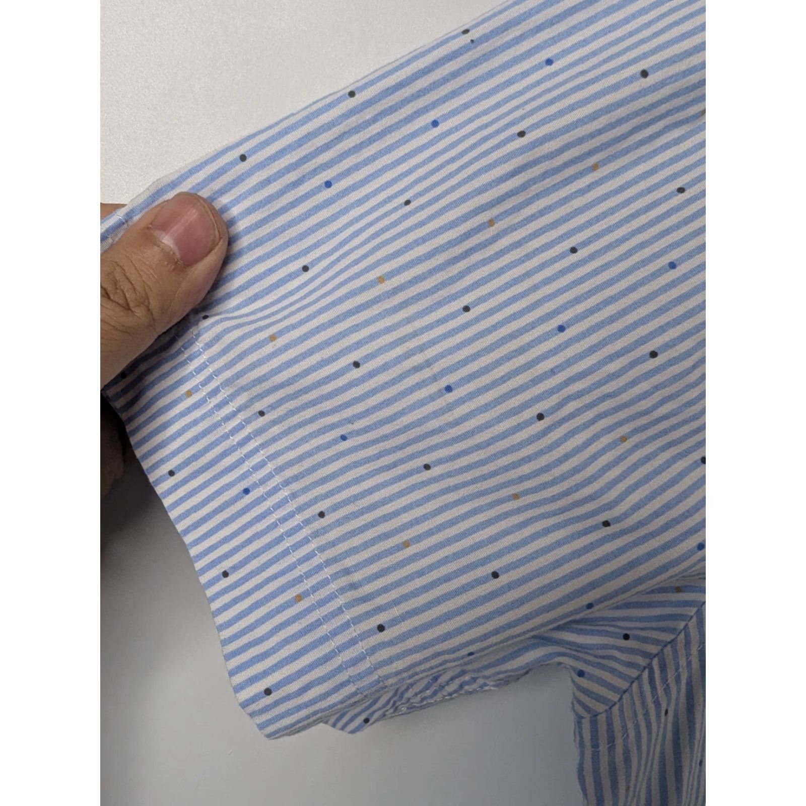 Ben Sherman Ben Sherman Shirt Large White Blue Striped Button Down Short Sleeve Size US L / EU 52-54 / 3 - 3 Thumbnail