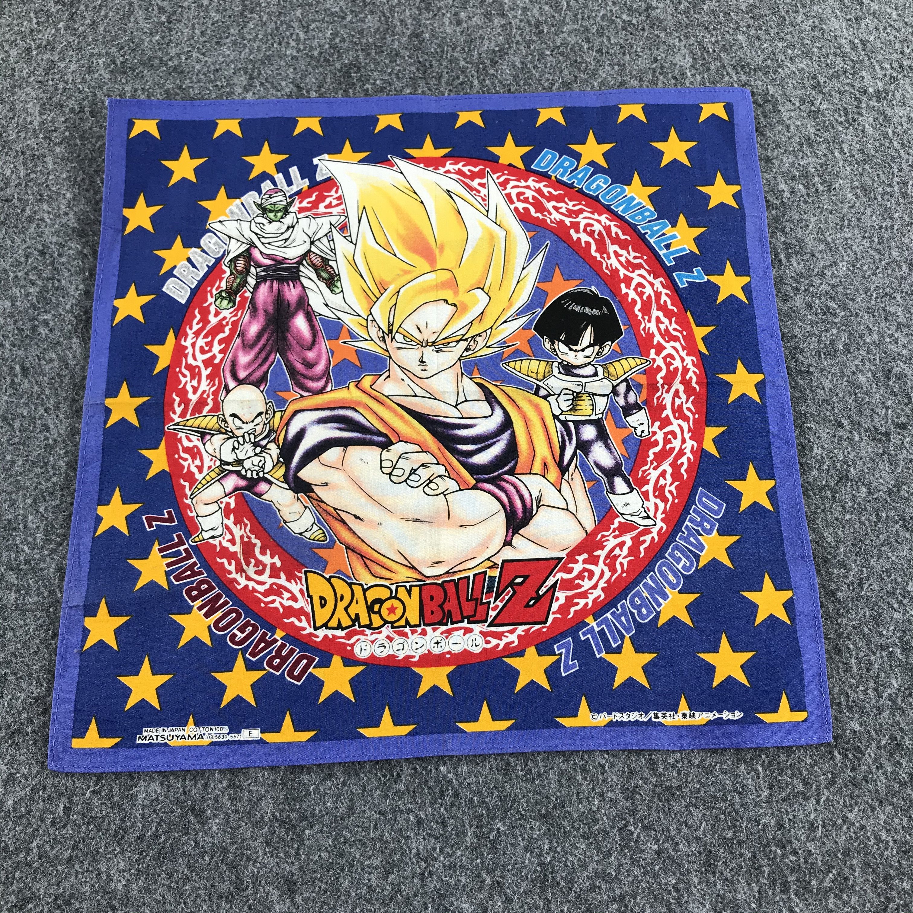 Anime × Japanese Brand × Vintage Dragon Ball Z Handkerchief Bandana Pocket Square X18 Size ONE SIZE - 1 Thumbnail