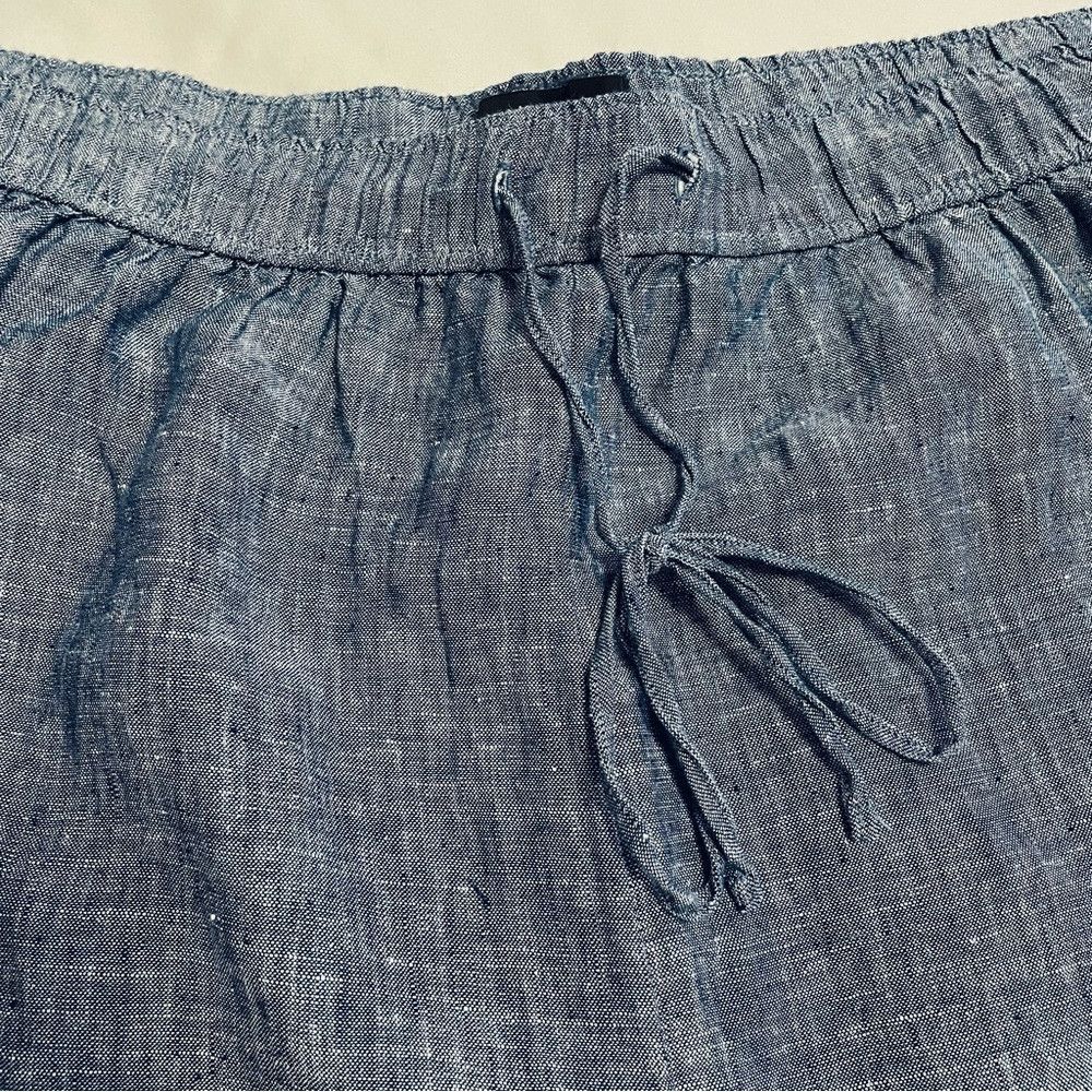 Elie Tahari NWT New Tahari 100% Linen Blue Shorts Size 3X Size 42" / US 20 - 3 Thumbnail