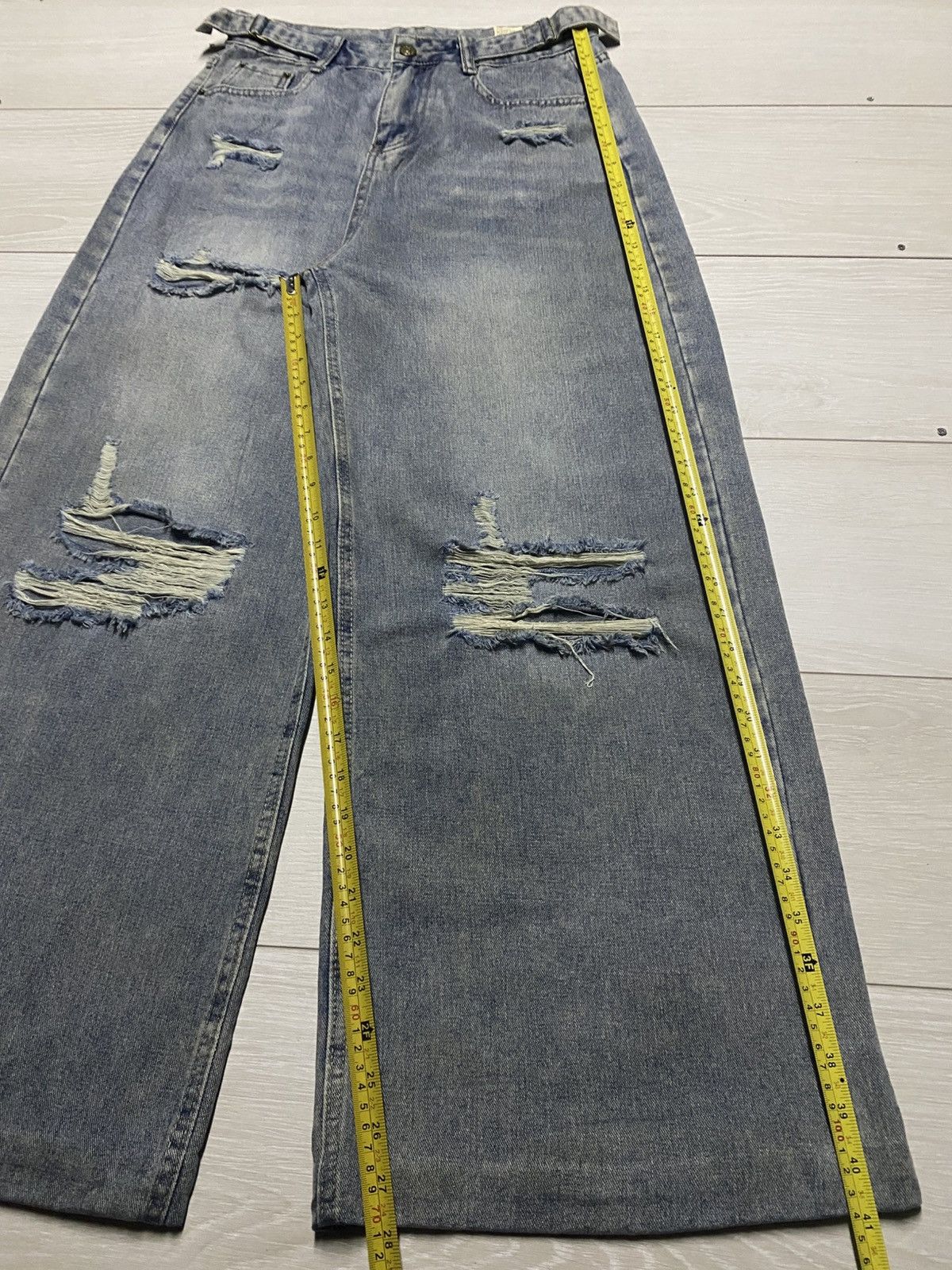 Japanese Brand Vintagw Japanese Brand Super Wide Leg Baggy Jeans Size US 29 - 11 Thumbnail