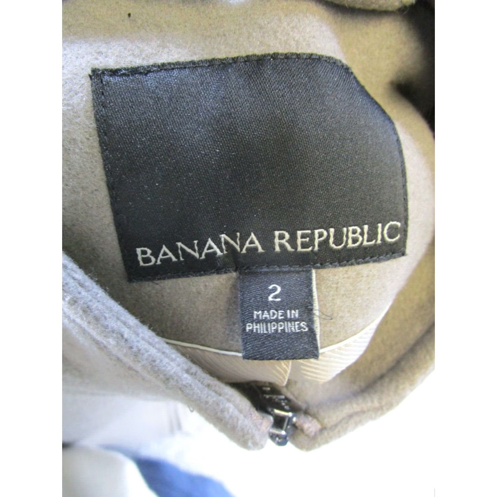 Banana Republic VINTAGE Banana Republic Jacket Womens XS Gray Wool Mid-Length Long Sleeve Zip Regular Fit Size XS / US 0-2 / IT 36-38 - 3 Thumbnail
