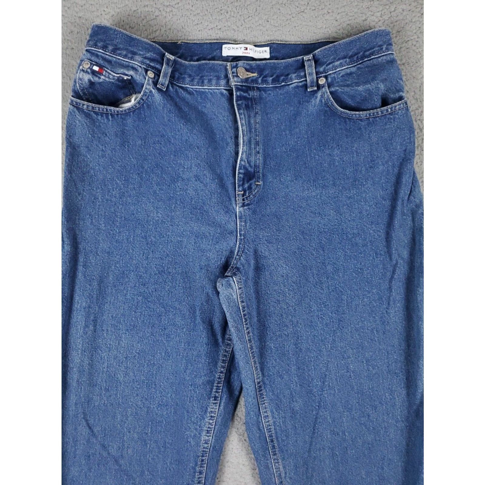 Tommy Hilfiger Tommy Hilfiger Jeans Womens Straight Denim Pants Blue Size 14 Regular Fit Cotton Blend Size 36" / US 14 / IT 50 - 2 Thumbnail