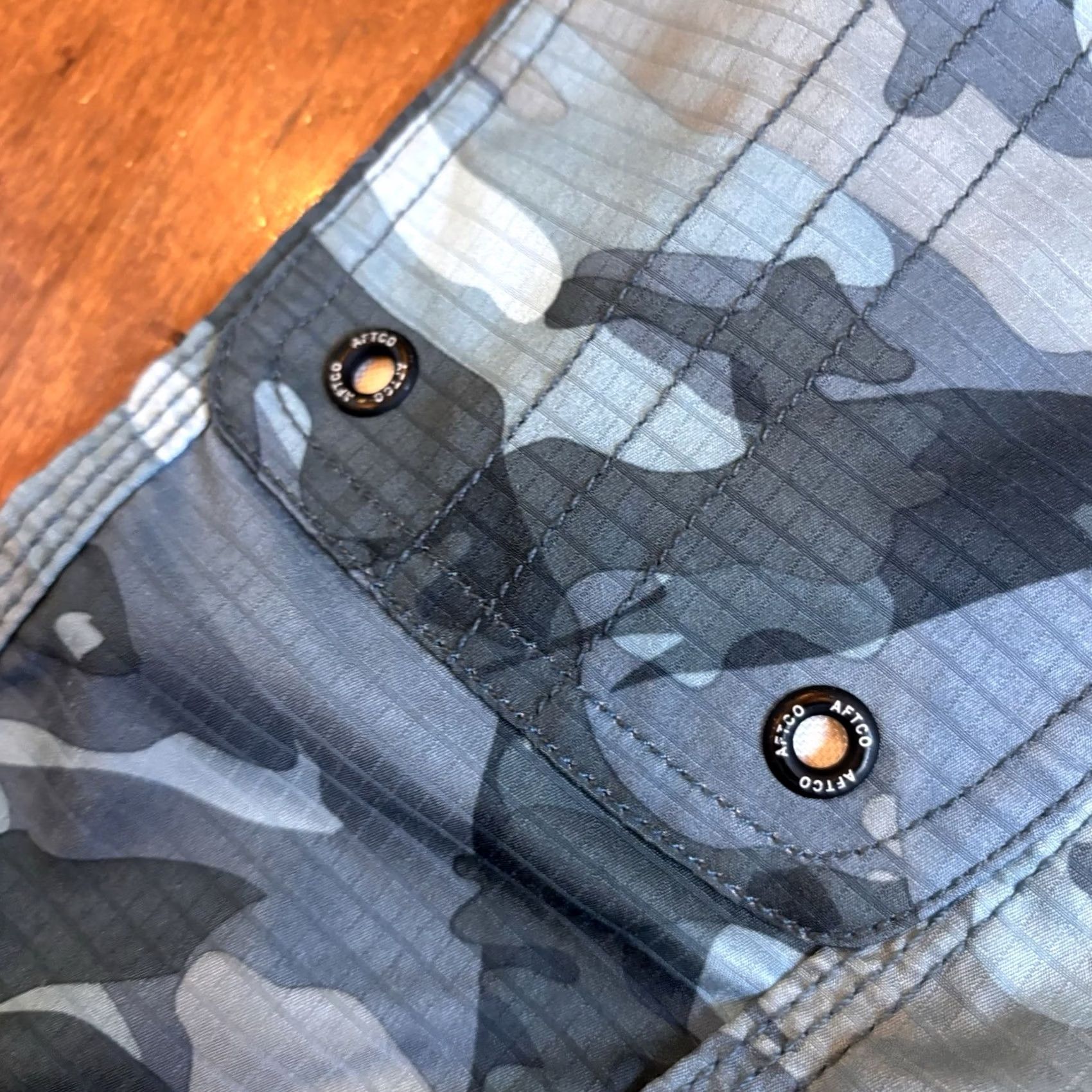 Vintage NWOT AFTCO Cargo Shorts 10" Blue Camo sz 42 Mens Regular Size US 42 / EU 58 - 7 Thumbnail