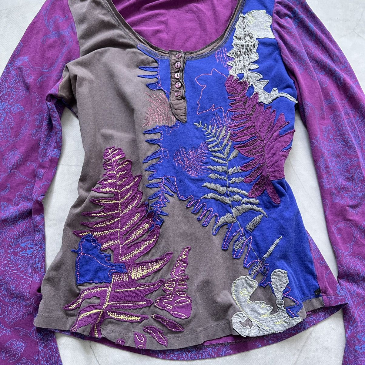 Hysteric Glamour × Undercover Y2K Floral Patchwork Top Long Sleeve Hysteric Glamour Style Size S / US 4 / IT 40 - 3 Thumbnail