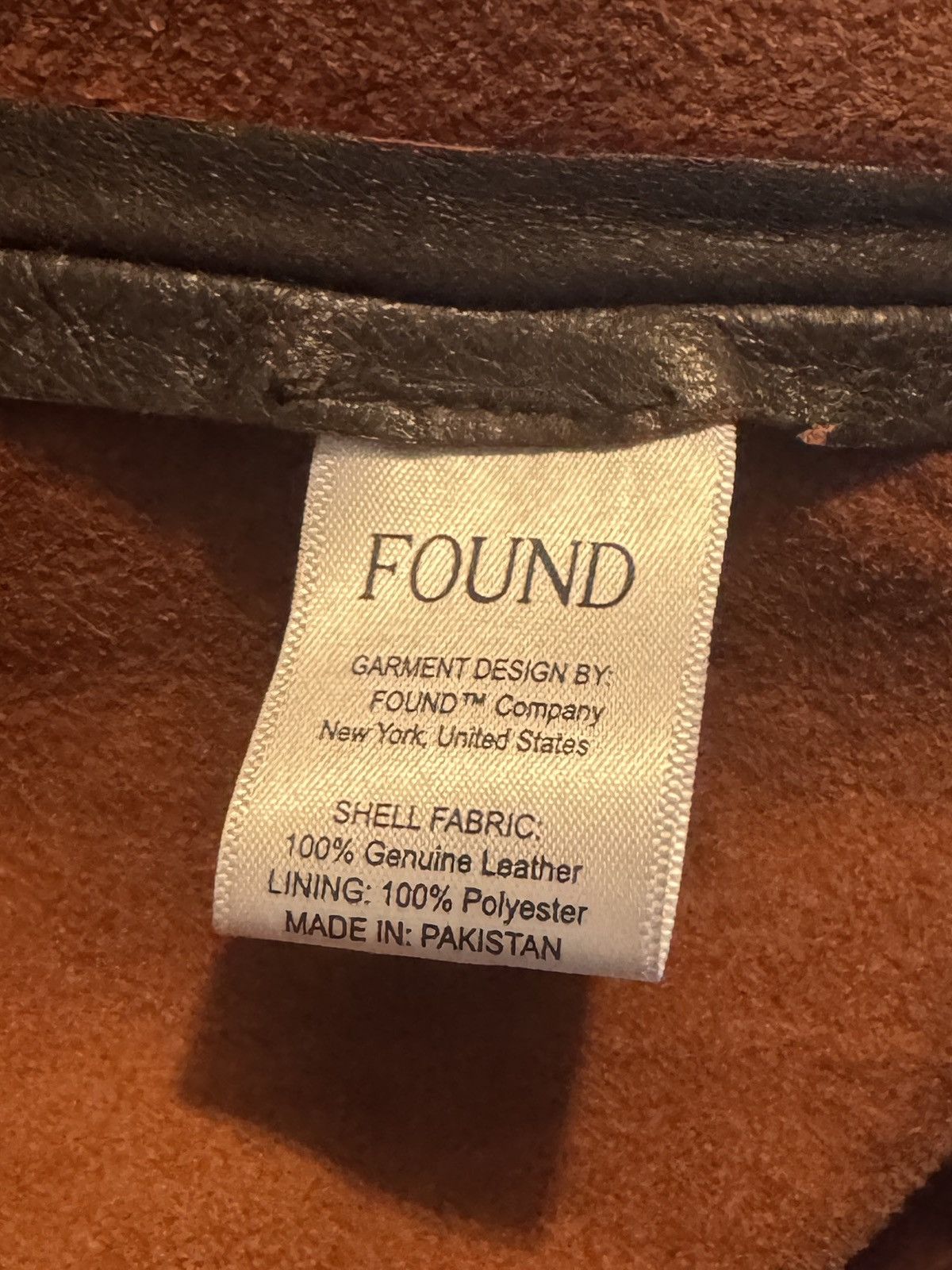 Vintage FOUND Sepia Leather Overshirt Size US XL / EU 56 / 4 - 6 Thumbnail