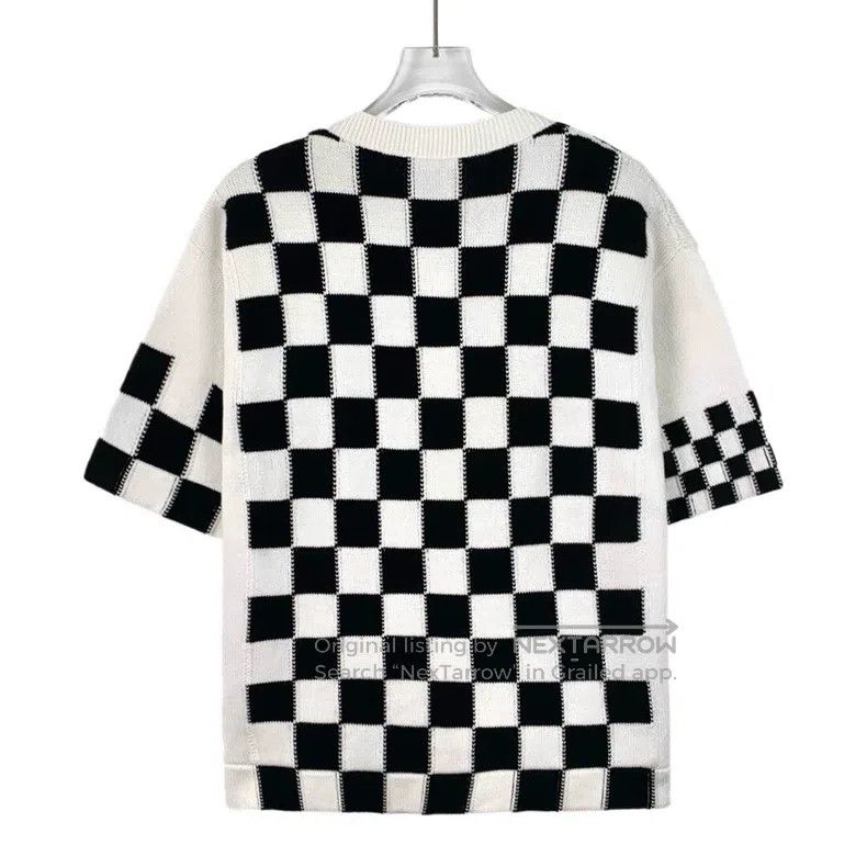 Louis Vuitton Louis Vuitton White racing checkerboard cotton crewneck sh Size US S / EU 44-46 / 1 - 2 Thumbnail