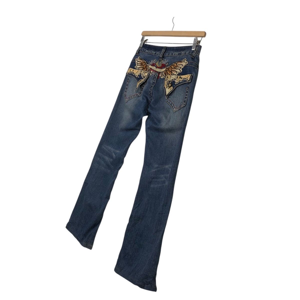 Japanese Brand ARY Denim “Angel Wing” Embroidered Back Graphic Jeans Size 28" / US 6 / IT 42 - 13 Thumbnail