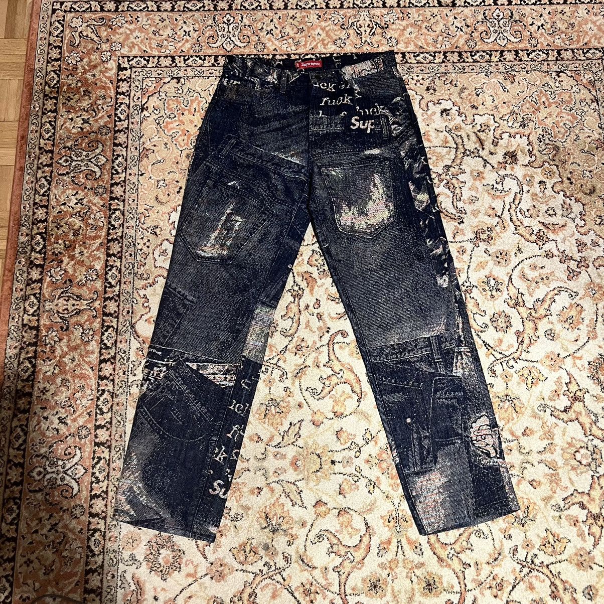 Supreme Archive Denim Jacquard Regular Jeans 30