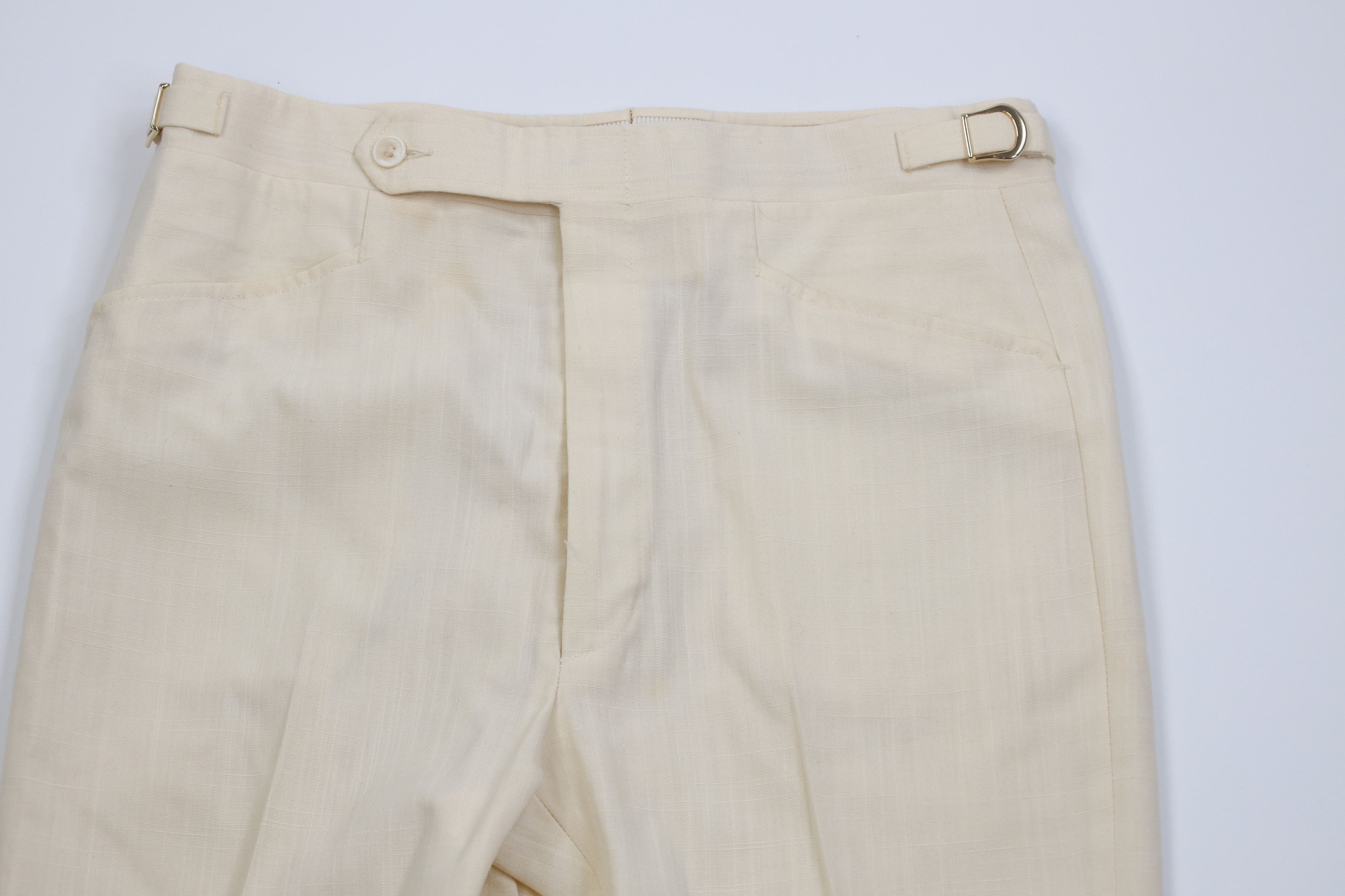 Vintage AS IS Vintage 70s Streetwear Linen Blend Wide Leg Pants Size US 34 / EU 50 - 2 Thumbnail