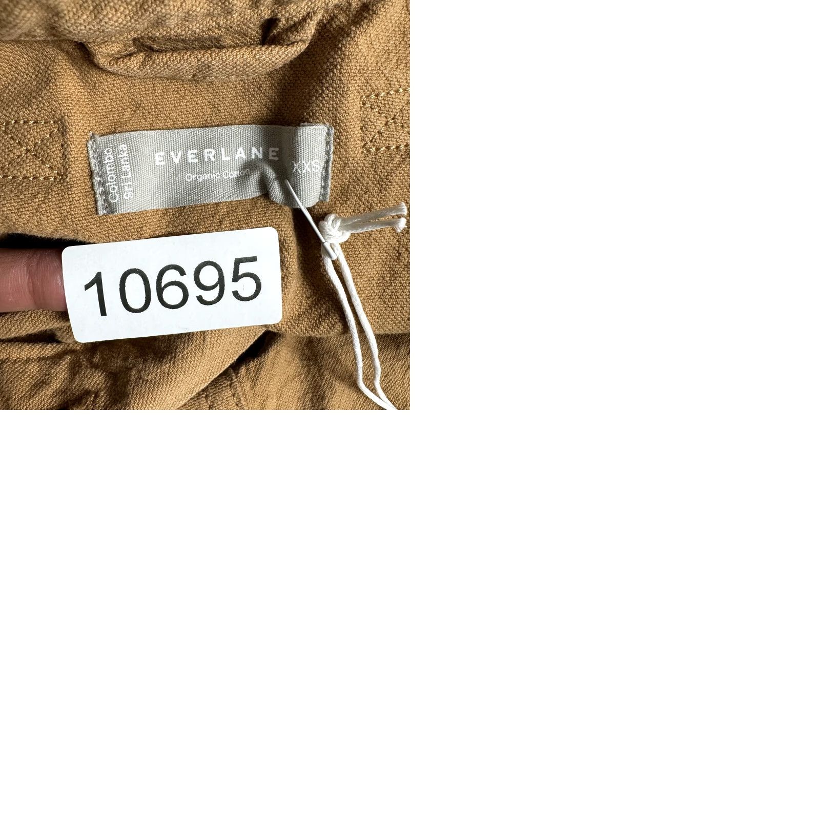 Everlane Everlane Coverall Jumpsuit One-Piece Long Sleeve Mock Neck XXS Beige Organic Cotton Canvas Women Regular Tight-Fit NWT Size 24" / US 00 / IT 34 - 9 Thumbnail