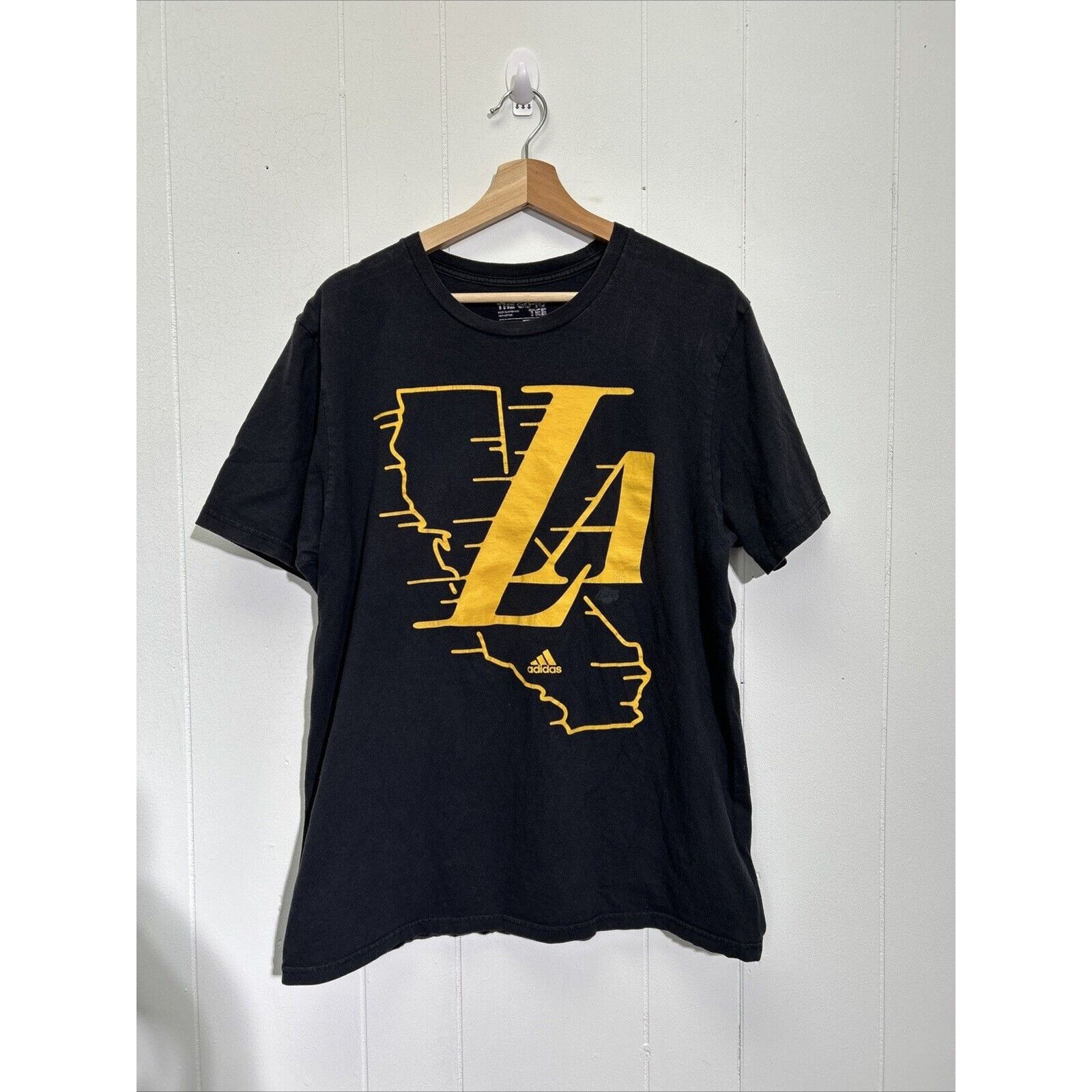 Adidas Adidas LA California Print Black Yellow T-Shirt Large Size US L / EU 52-54 / 3 - 1 Thumbnail