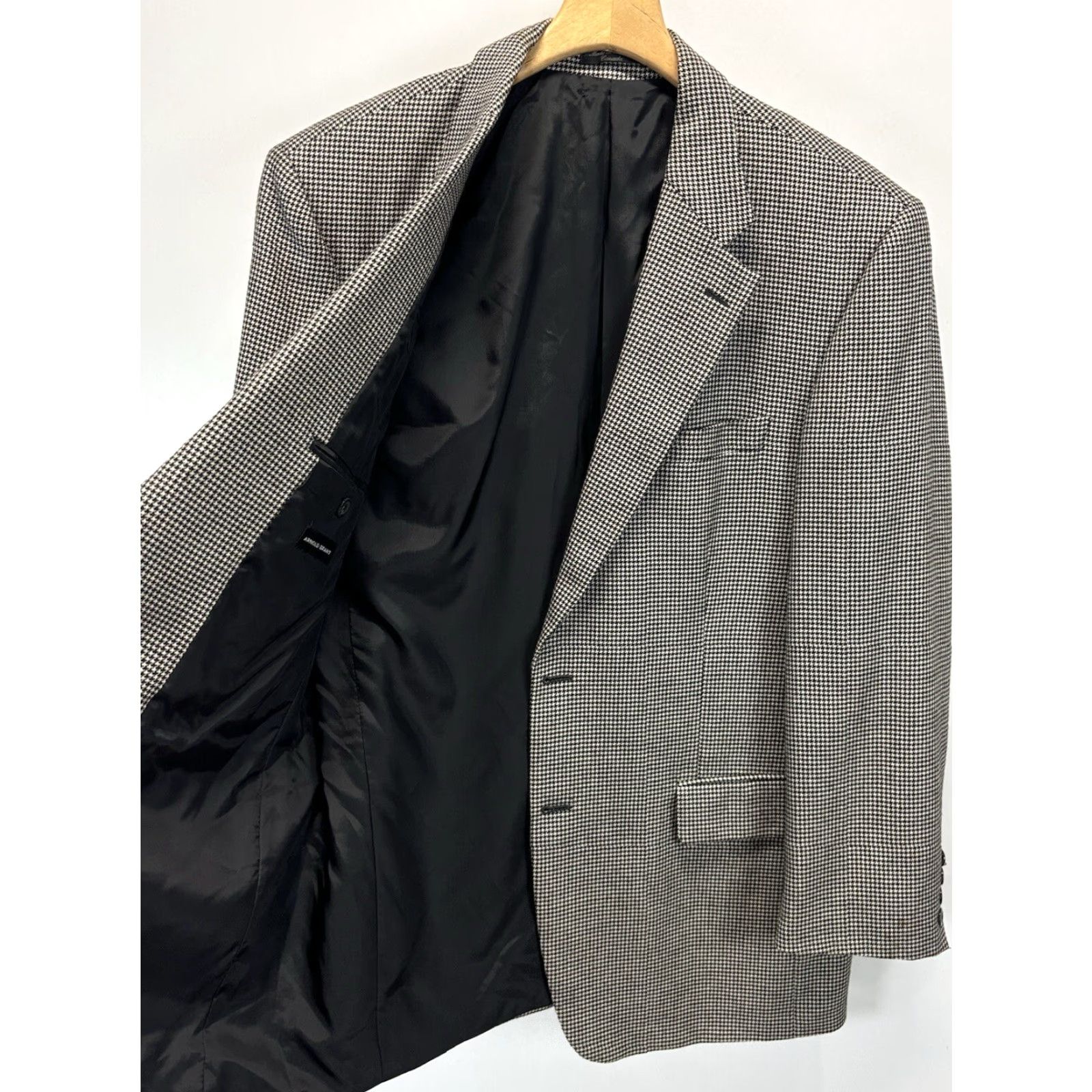 Loro Piana Arnold Brant Loro Piana 100% Cashmere Blazer Sz 44 R Mini Houndstooth Flaws Size 44R - 4 Thumbnail