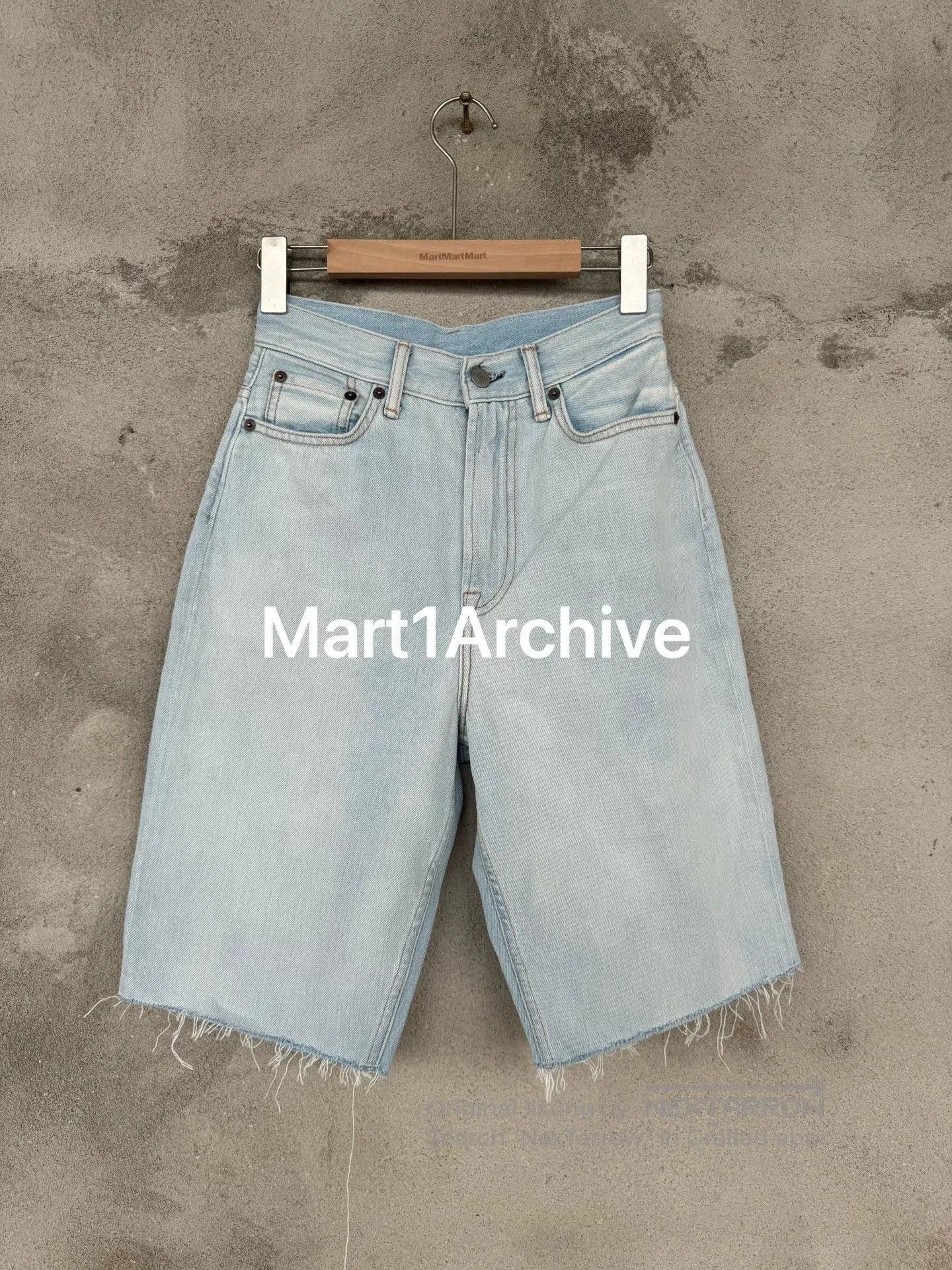 Acne Studios Acne Studios Ice Blue Frayed Denim Shorts. Size 27" / US 4 / IT 40 - 1 Thumbnail
