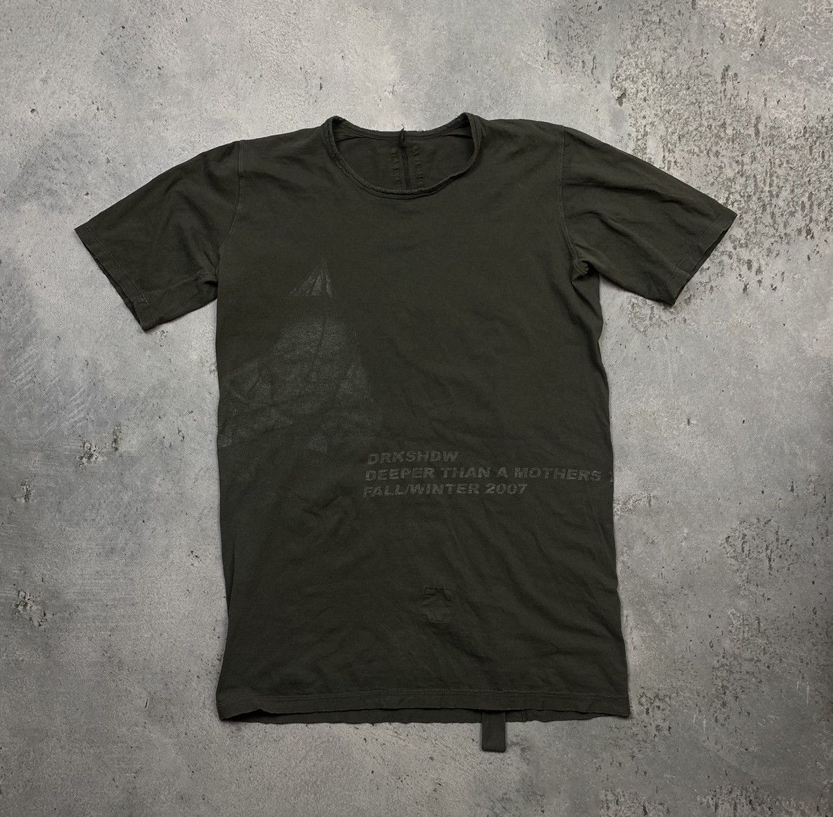 Rick Owens 2007 FW Fall Winter collection t shirt opium y2k